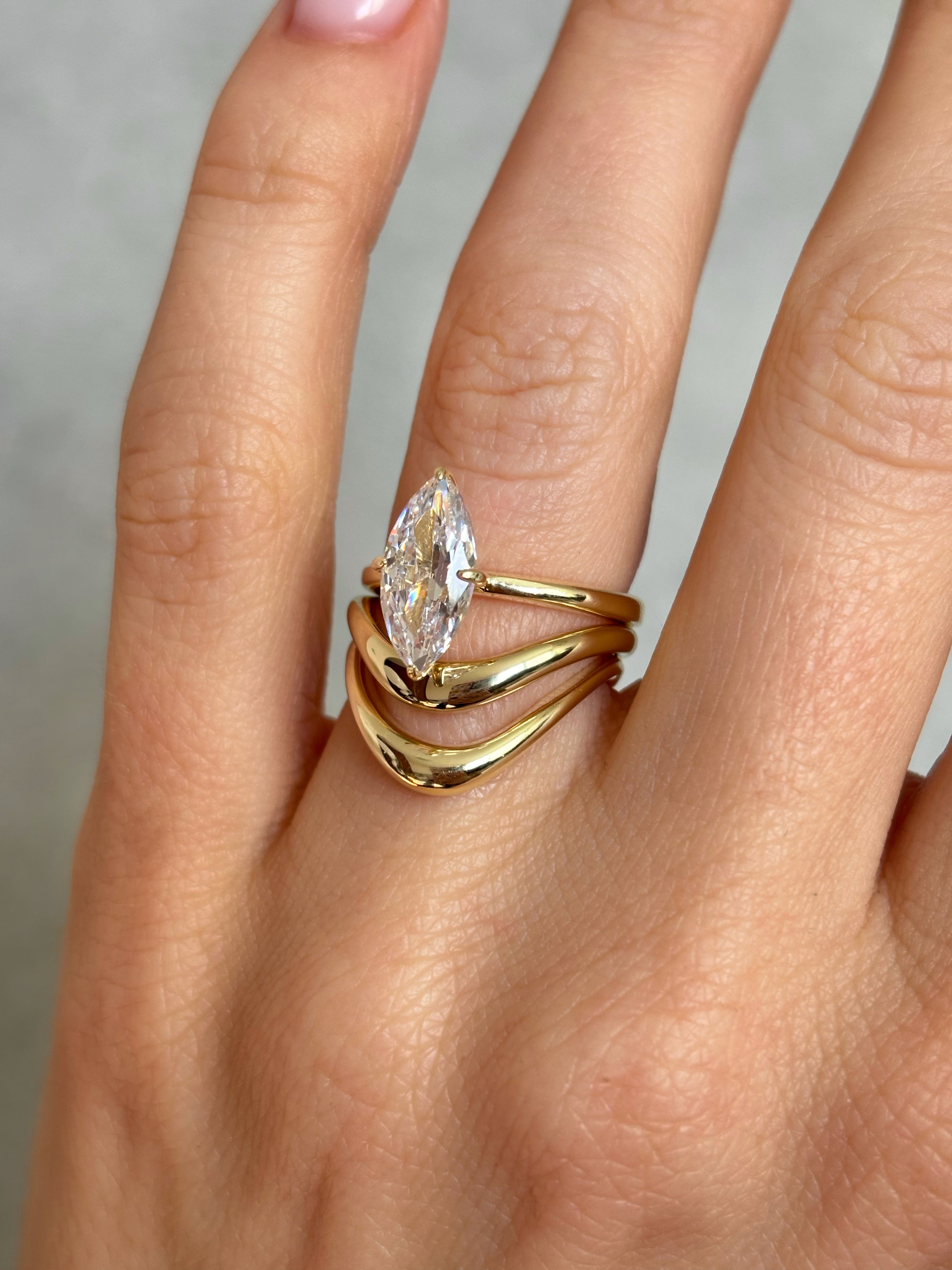 Marquise stone ring