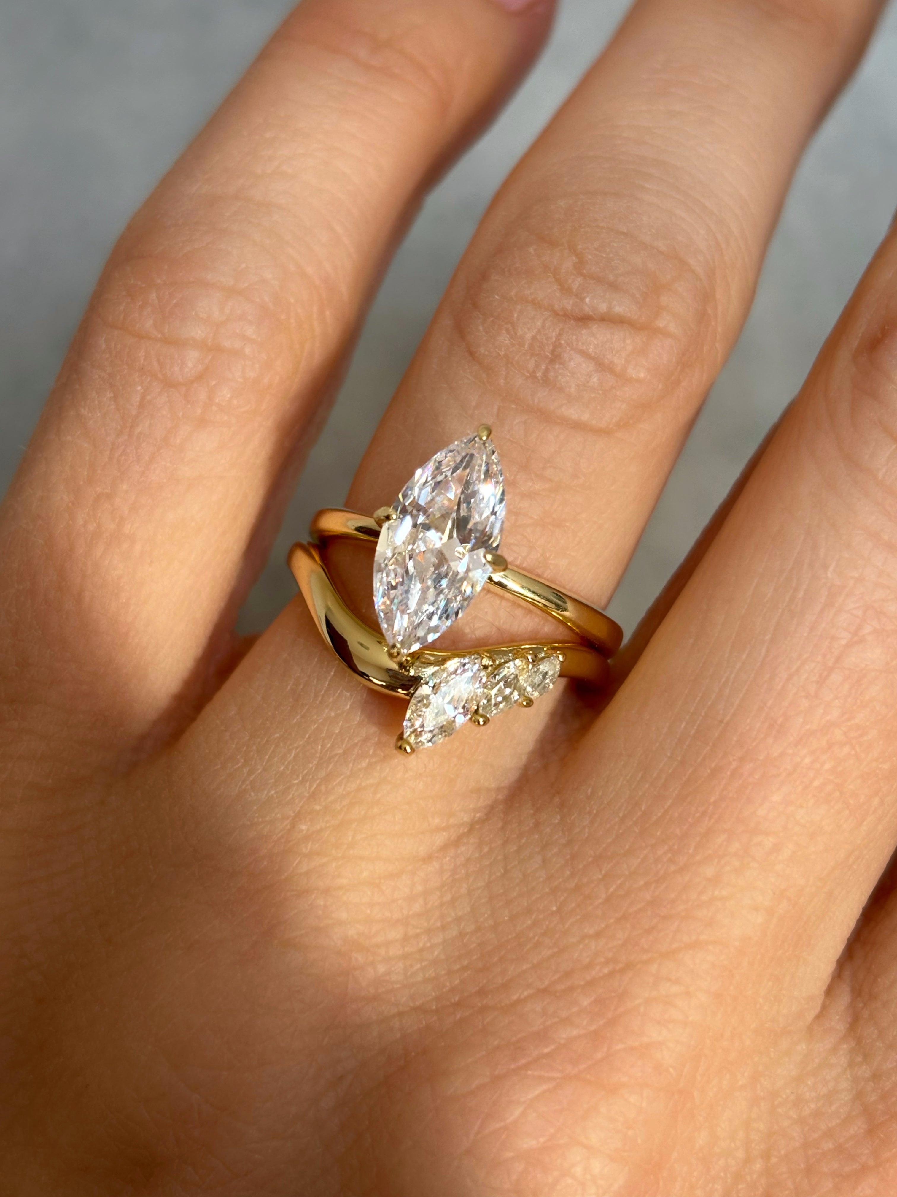 Marquise stone ring
