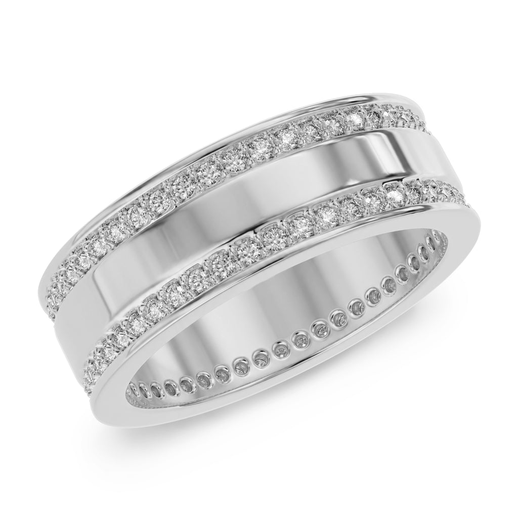 Double Pave Classic flat band