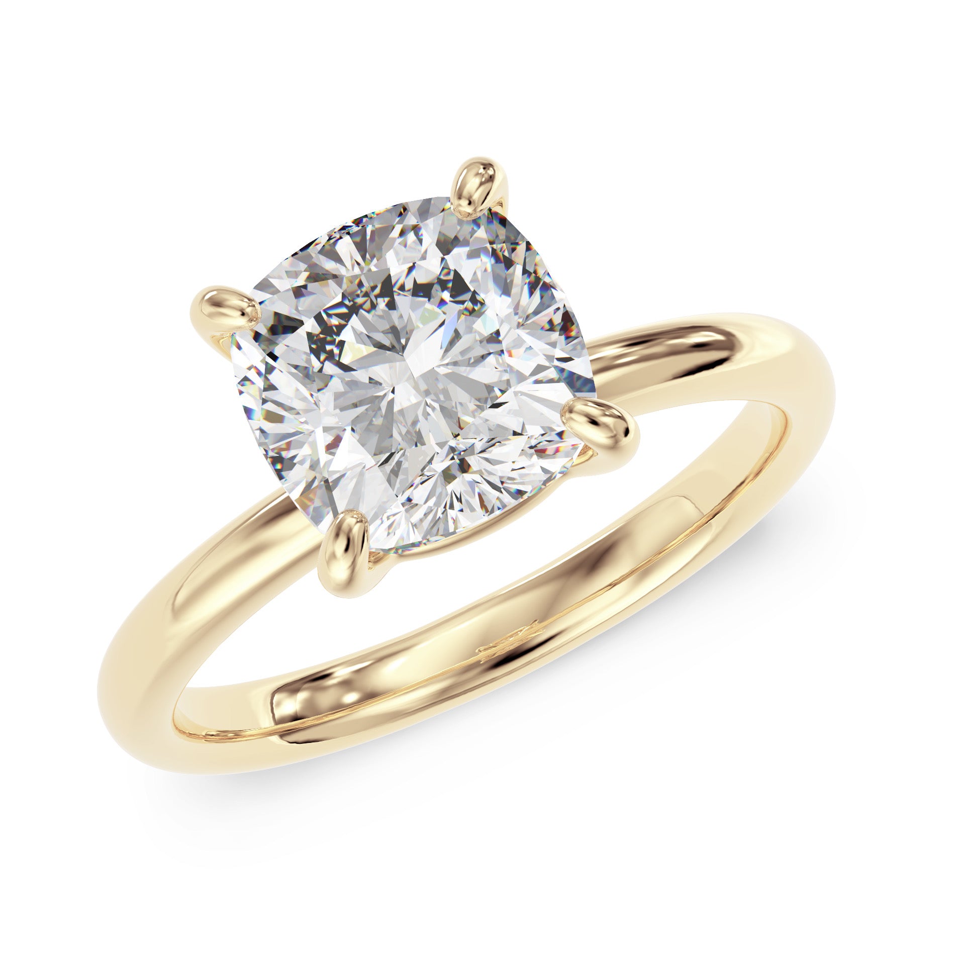 Cushion stone ring