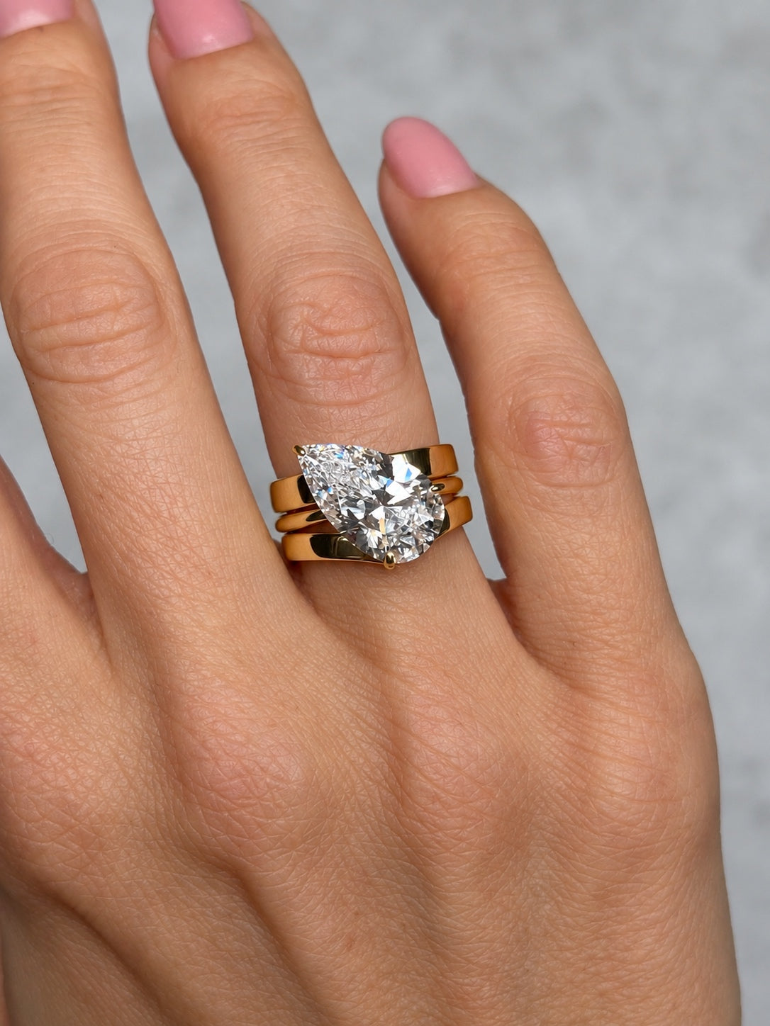 Tilted Pear ring