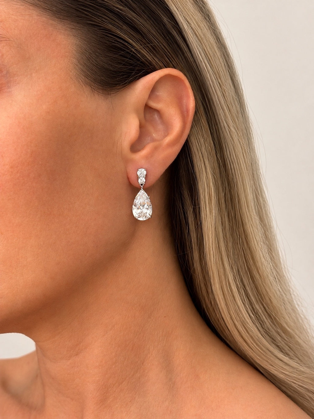 Pear drop earrings