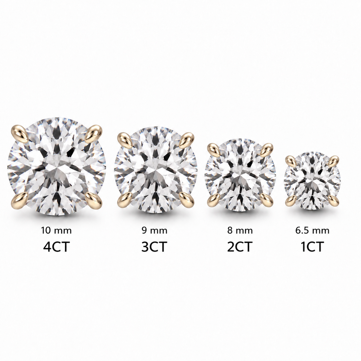 Round stone earrings