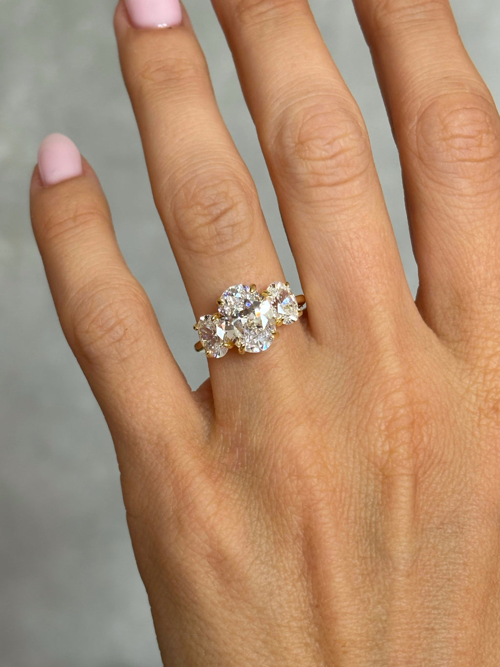 Triple stone ring