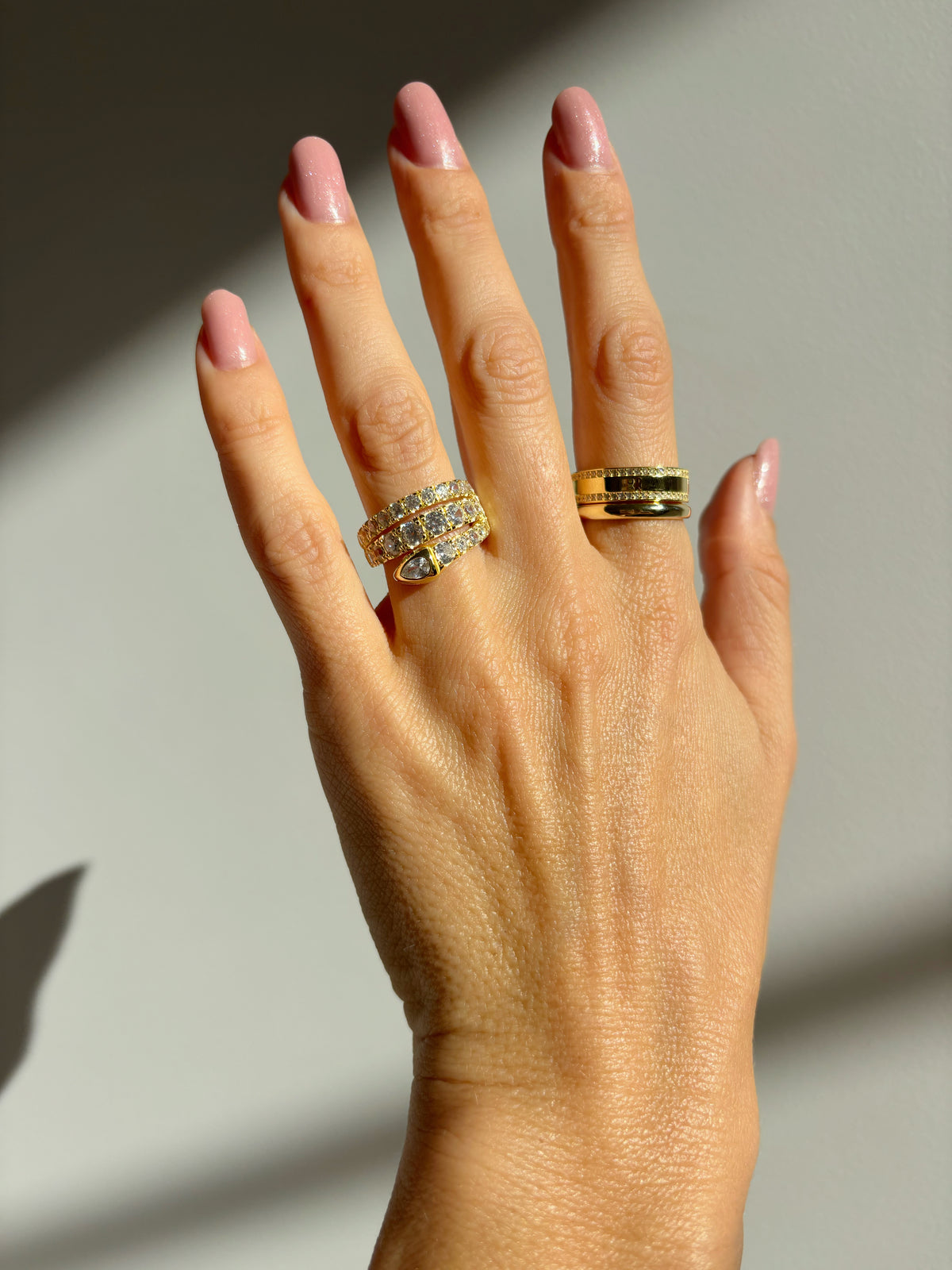Double Pave Classic flat band