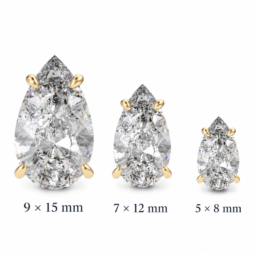 Pear stone earrings