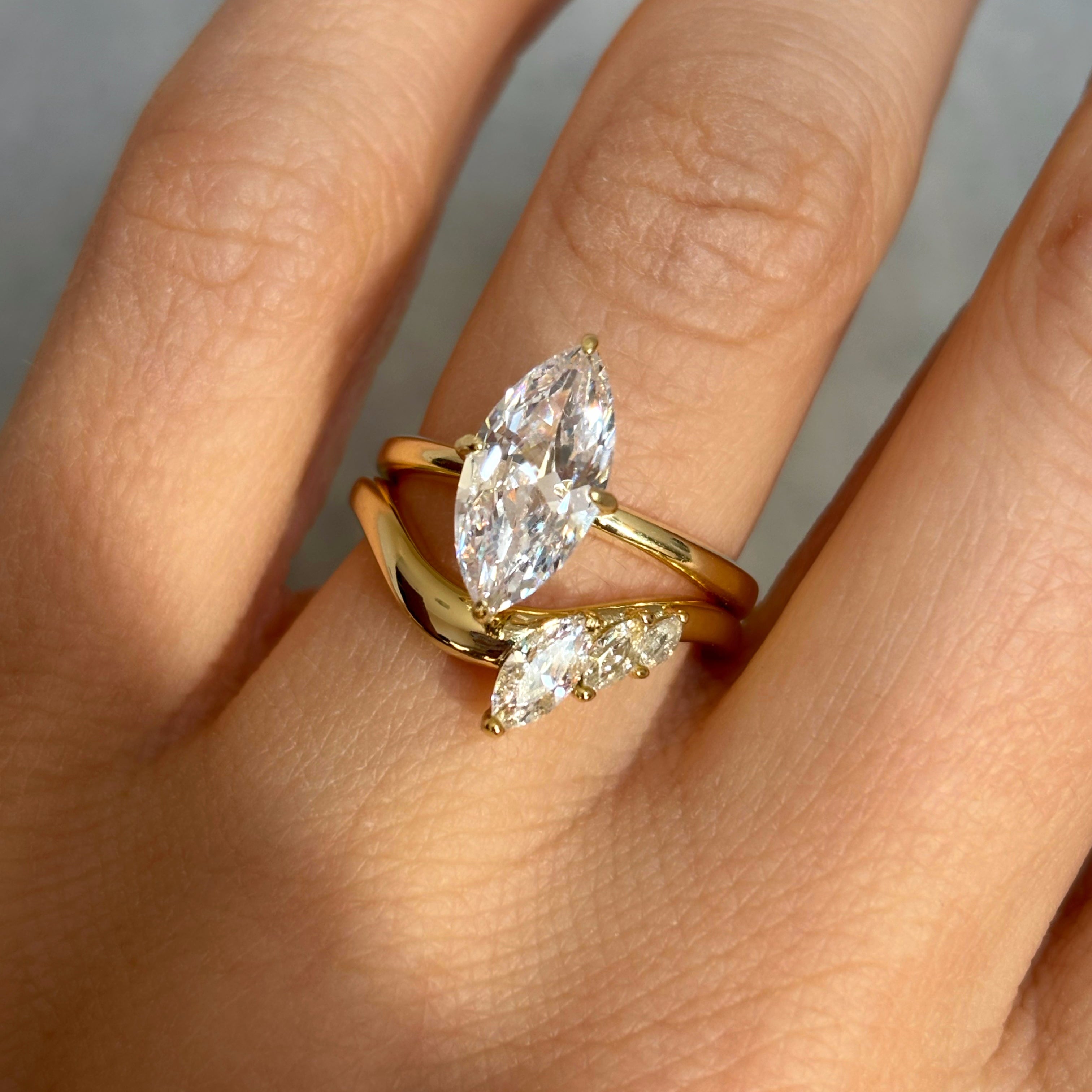 Marquise stone ring