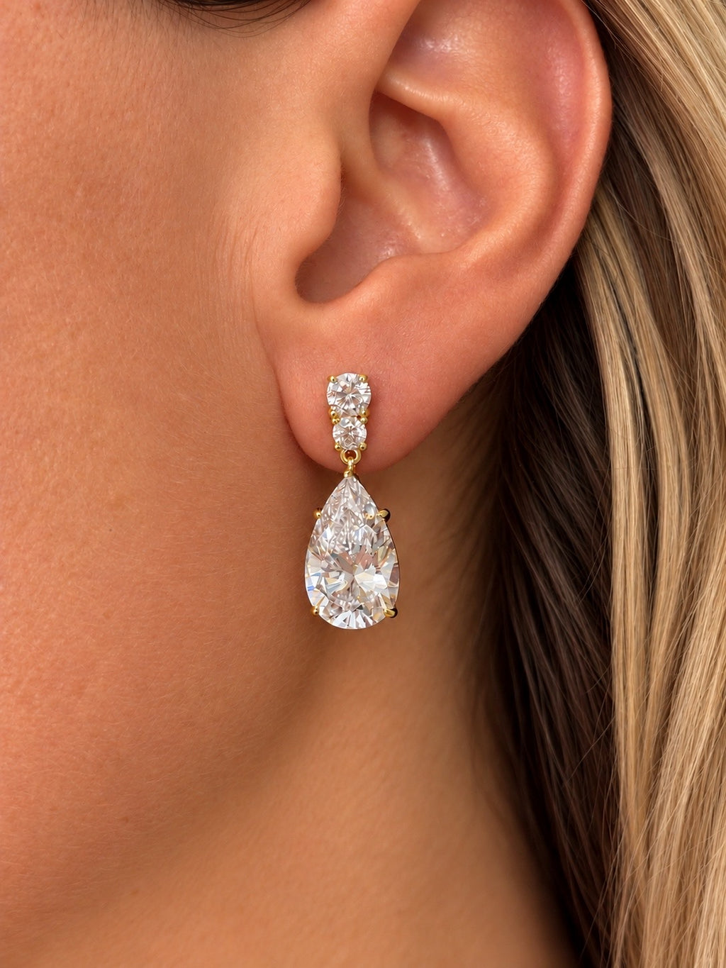 Pear drop earrings