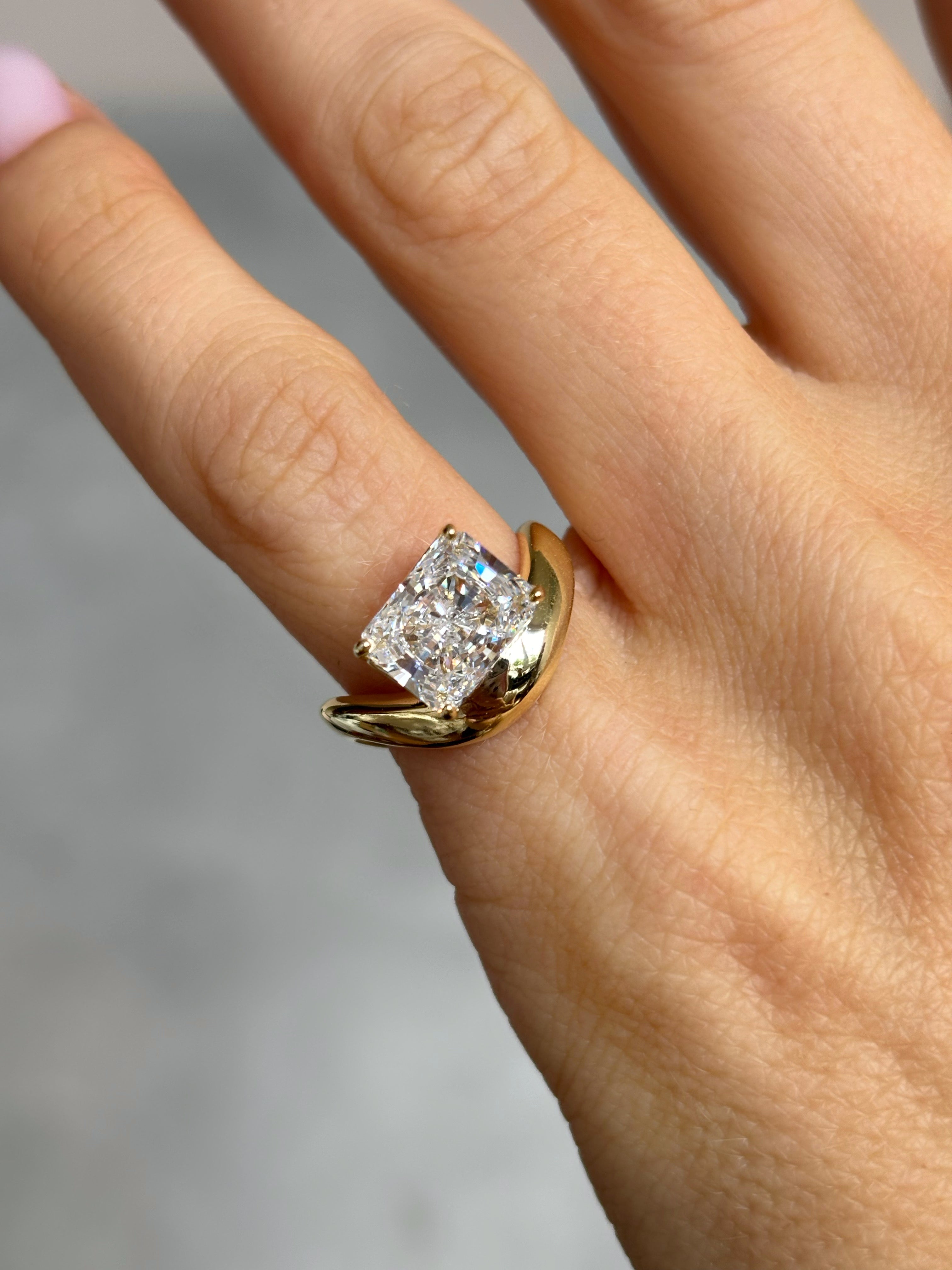 Chunky Radiant-cut ring