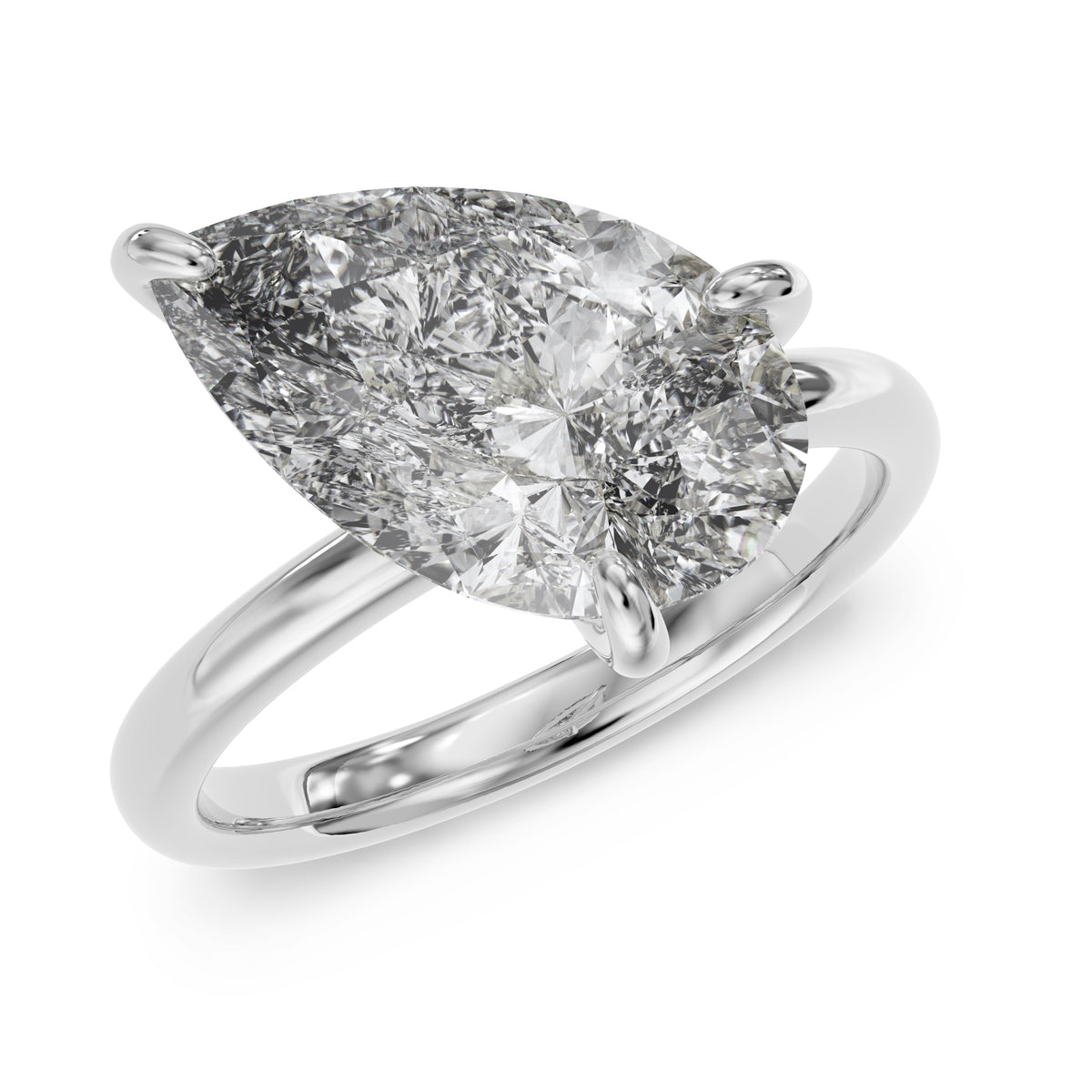 Tilted Pear ring