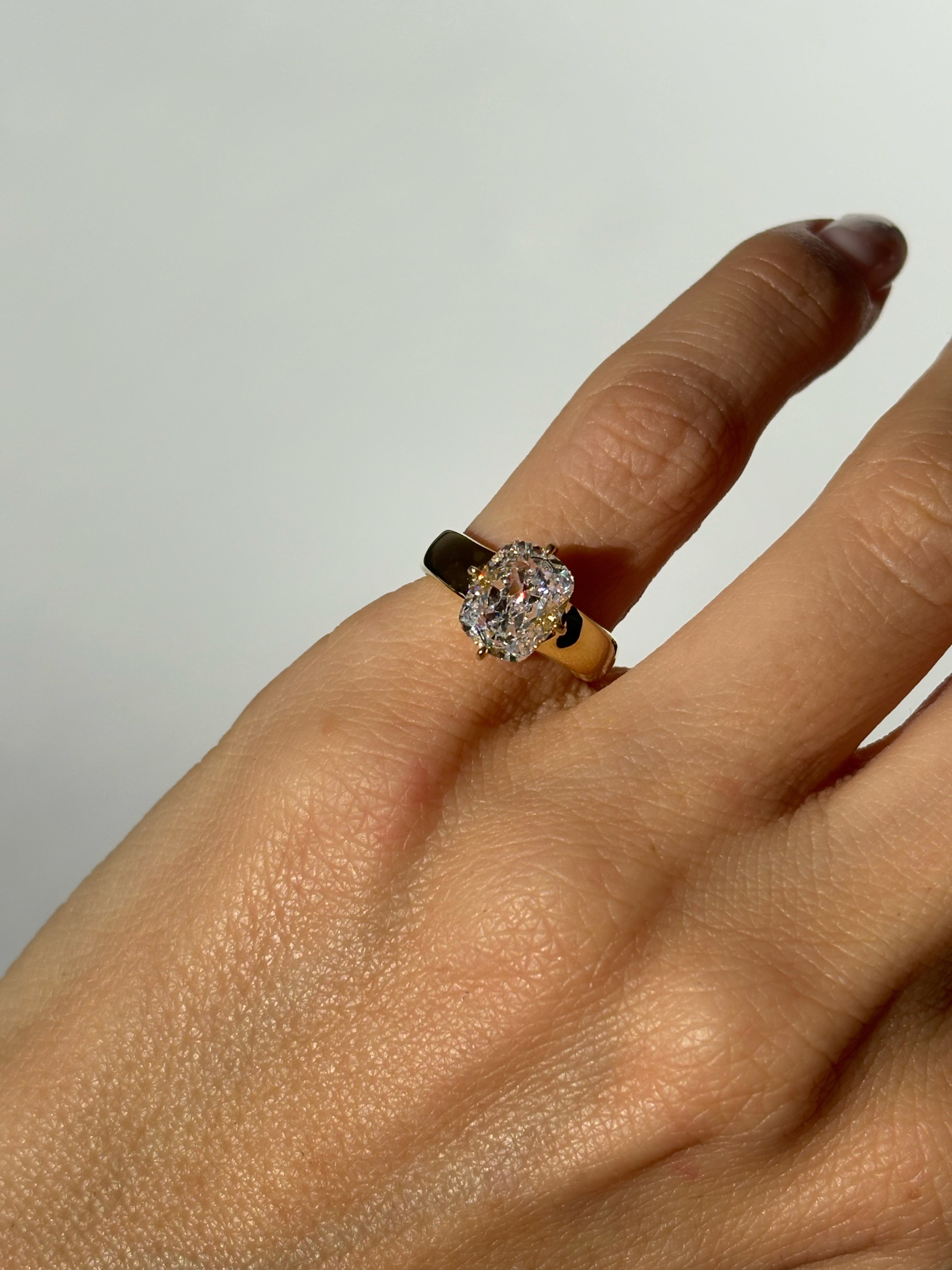 Chunky Cushion stone ring