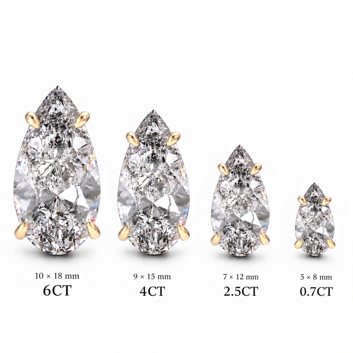 Pear stone earrings
