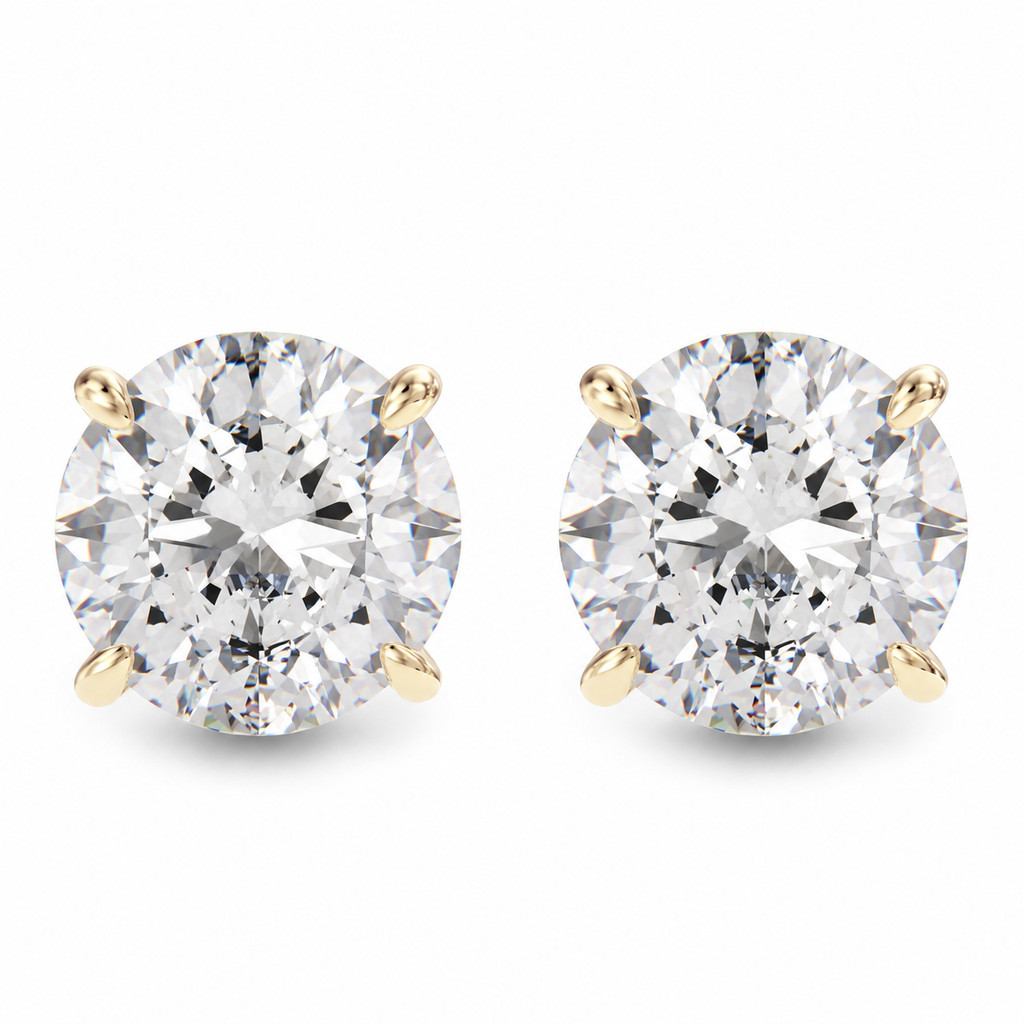 Round stone rarrings
