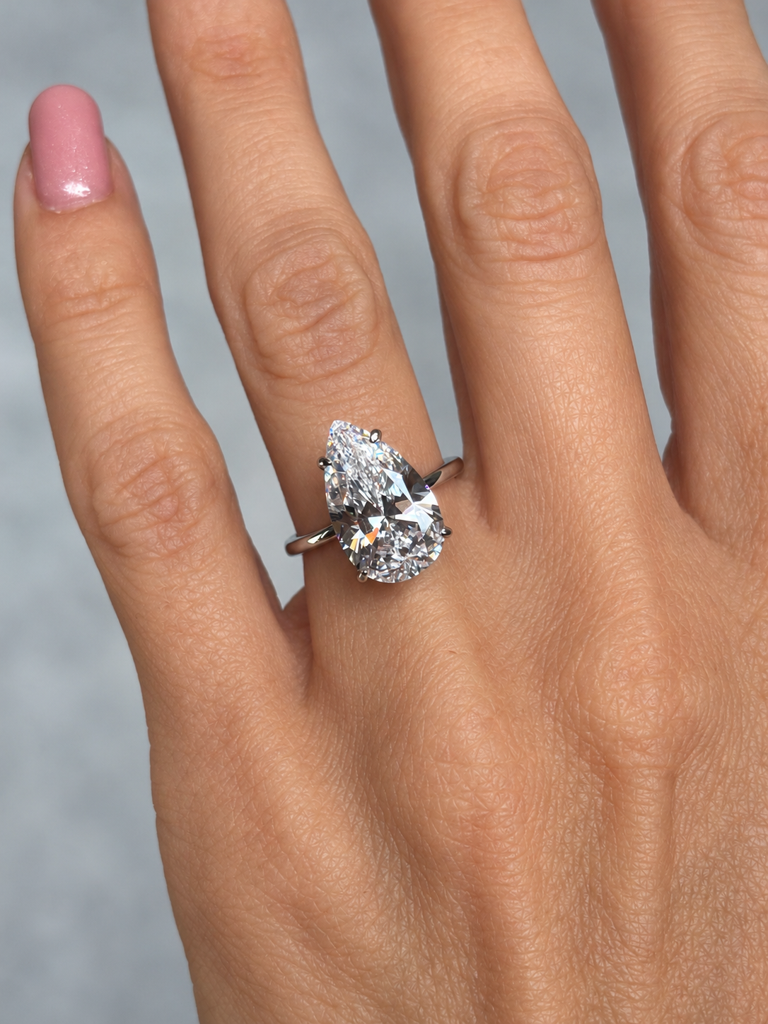 Big Pear stone ring