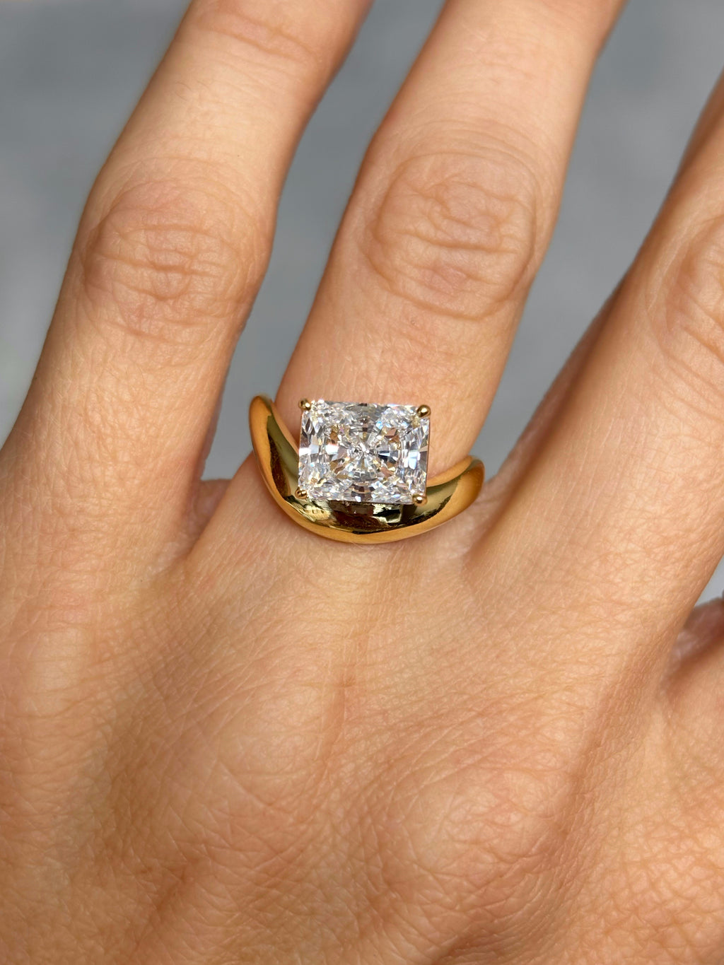 Chunky Radiant-cut ring