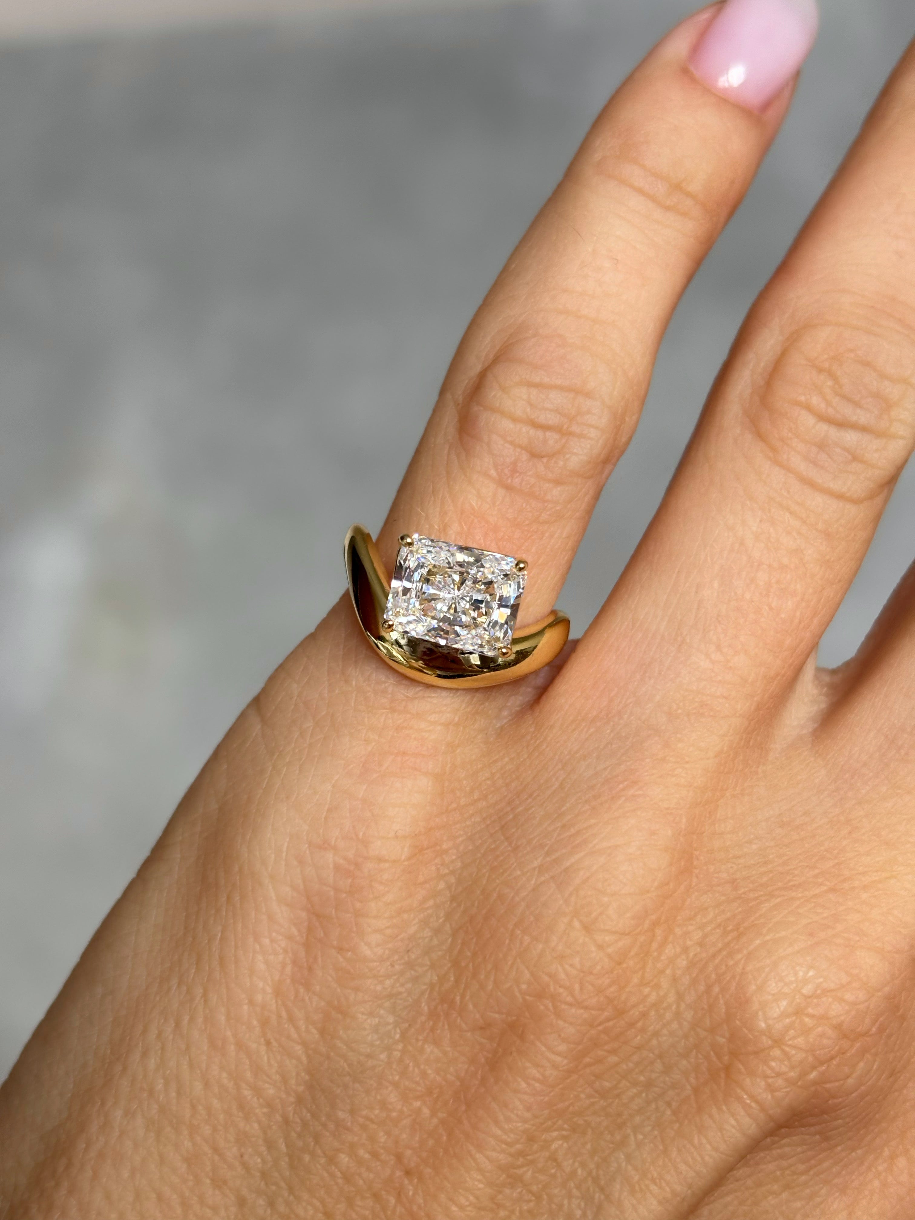 Chunky Radiant-cut ring