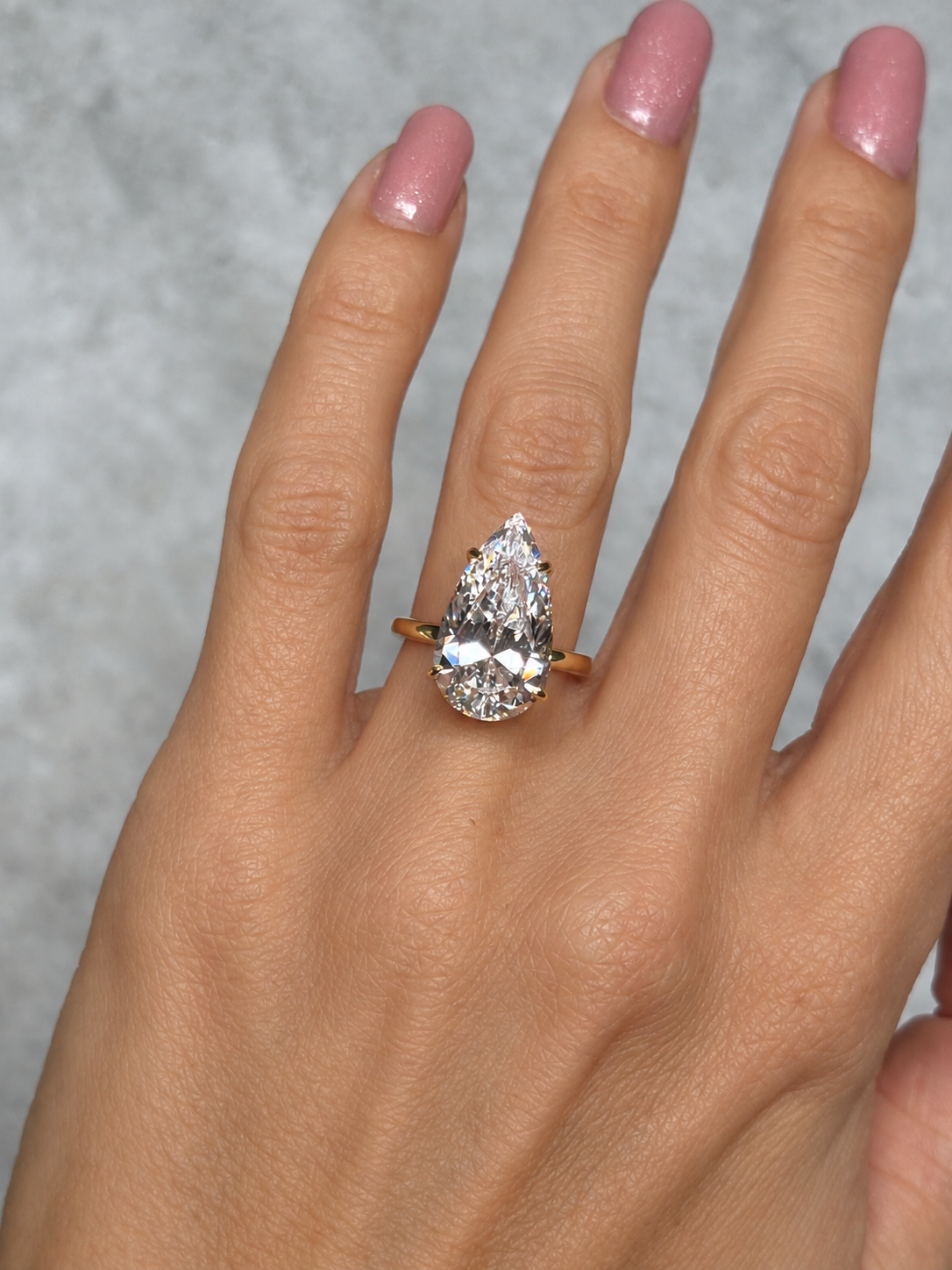 Big Pear stone ring