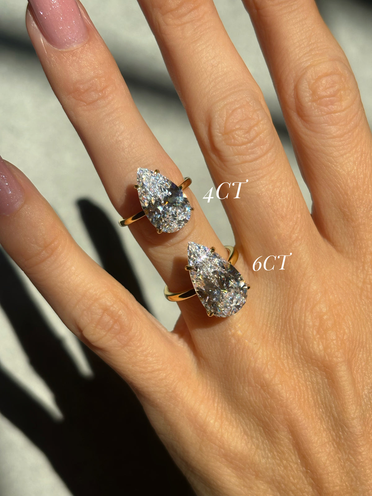 Big Pear stone ring