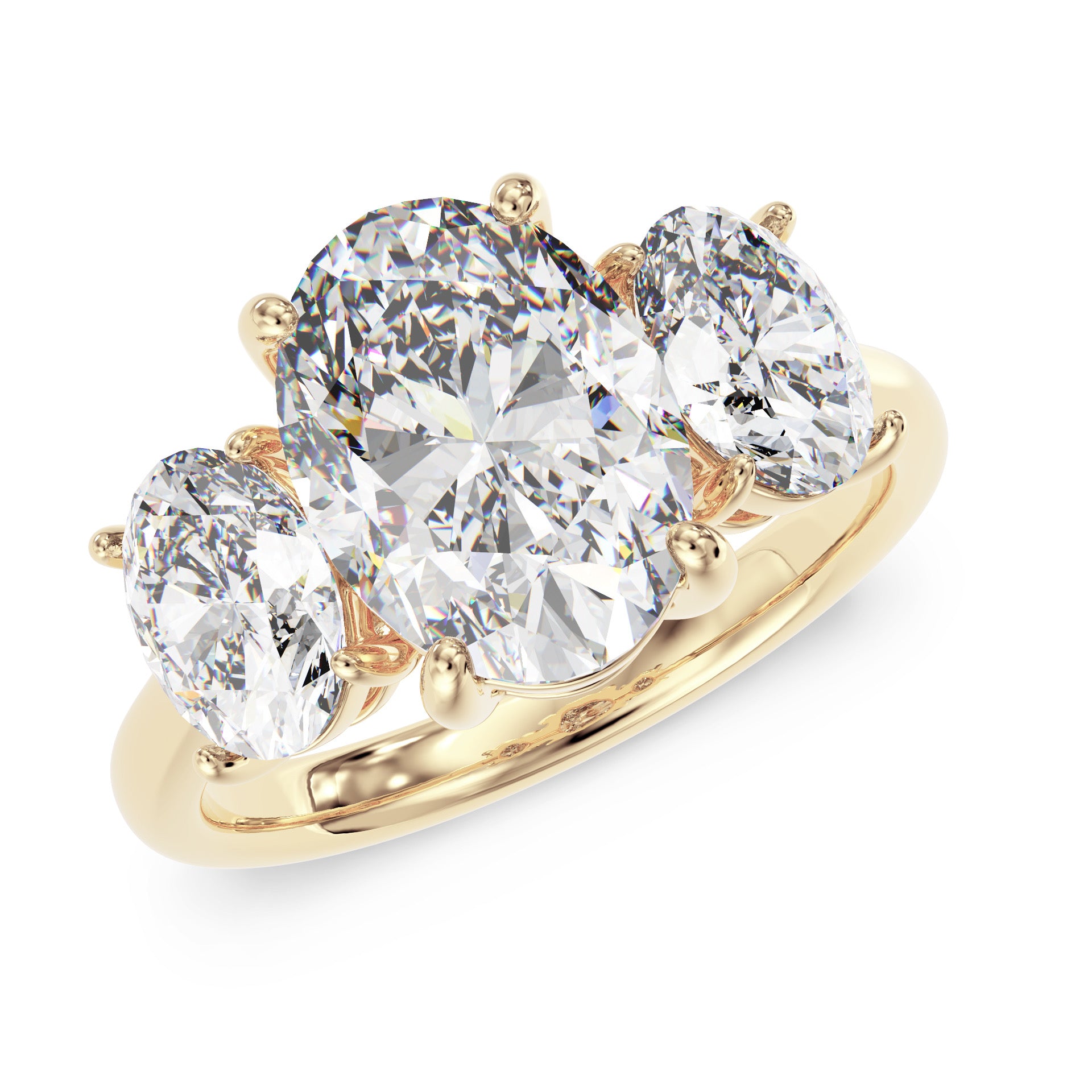 Triple stone ring