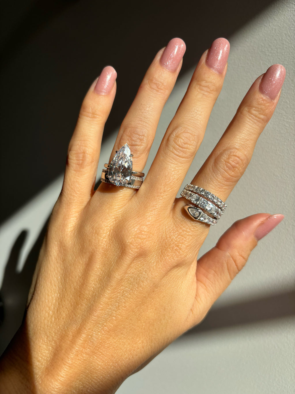 Double Pave Classic flat band
