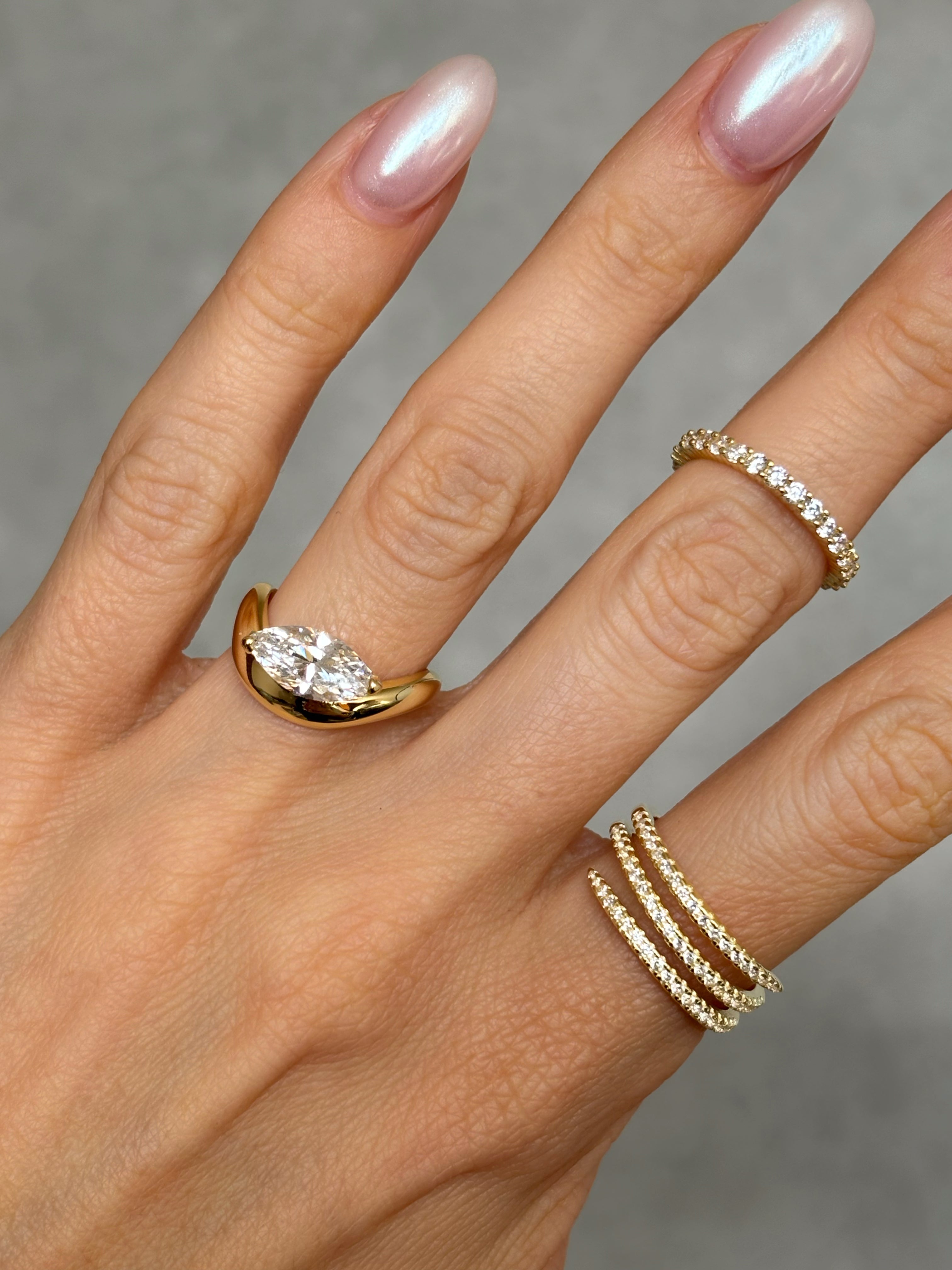 Chunky Marquise ring