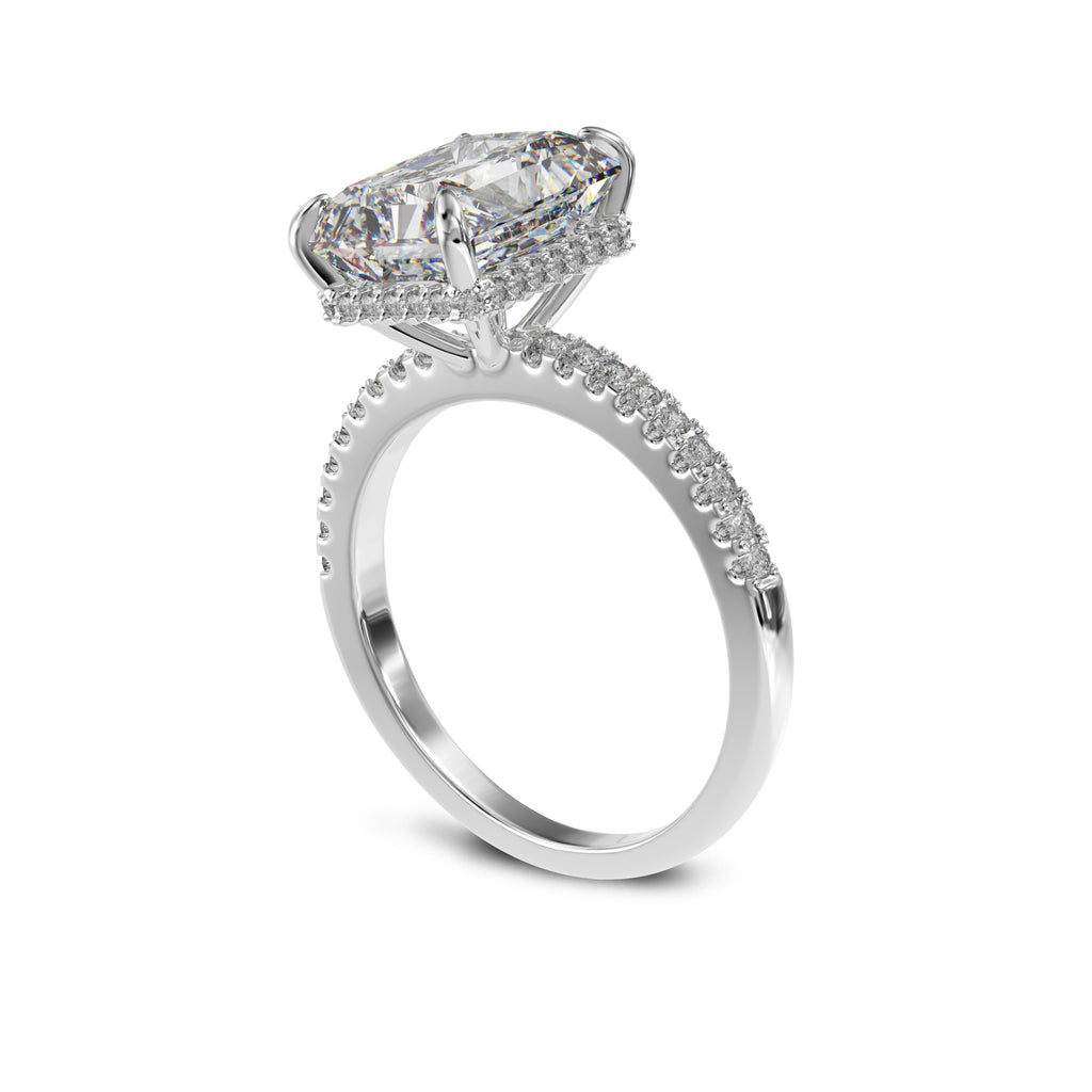 Radiant-Cut stone ring