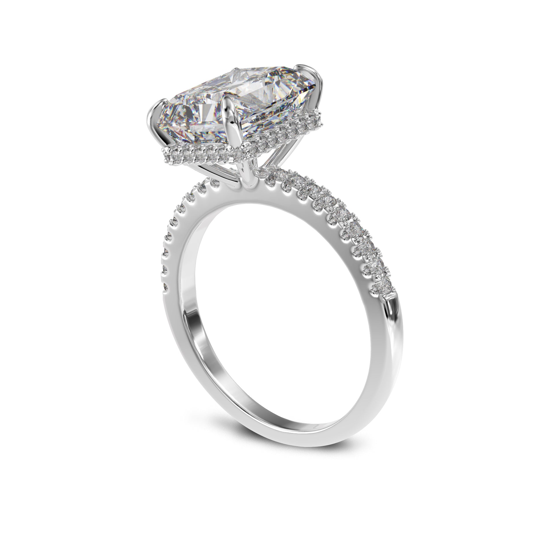 Radiant-Cut stone ring