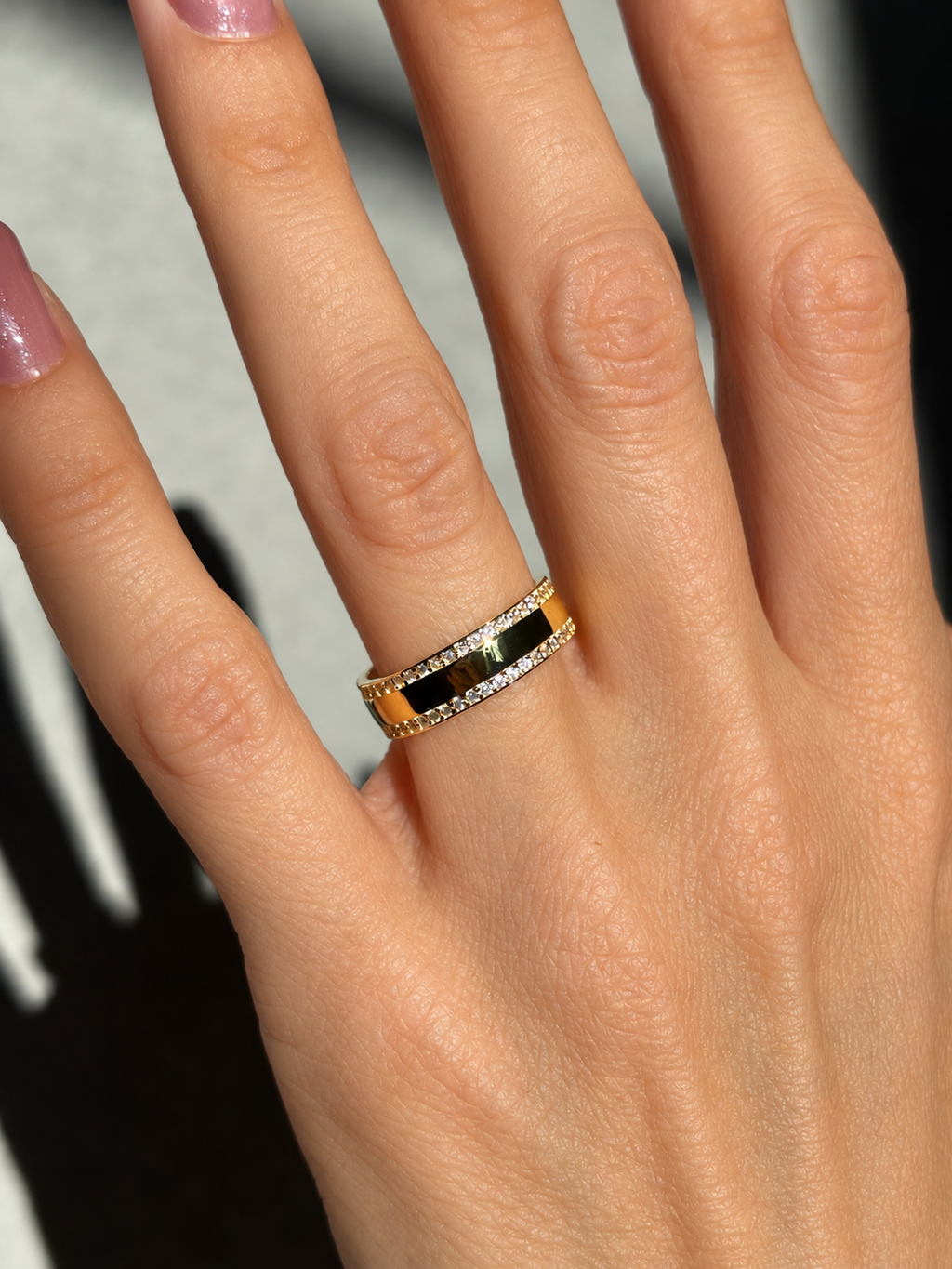 Double Pave Classic flat band
