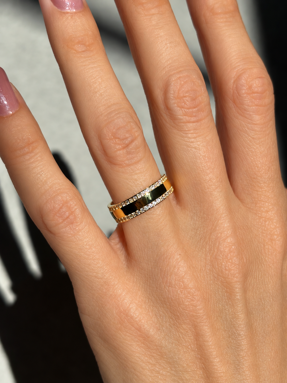 Double Pave Classic flat band
