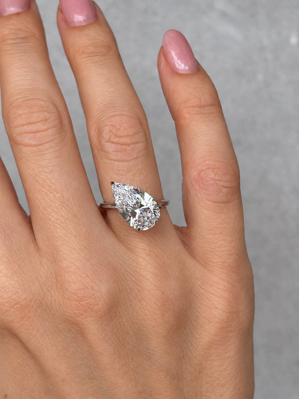 Tilted Pear ring
