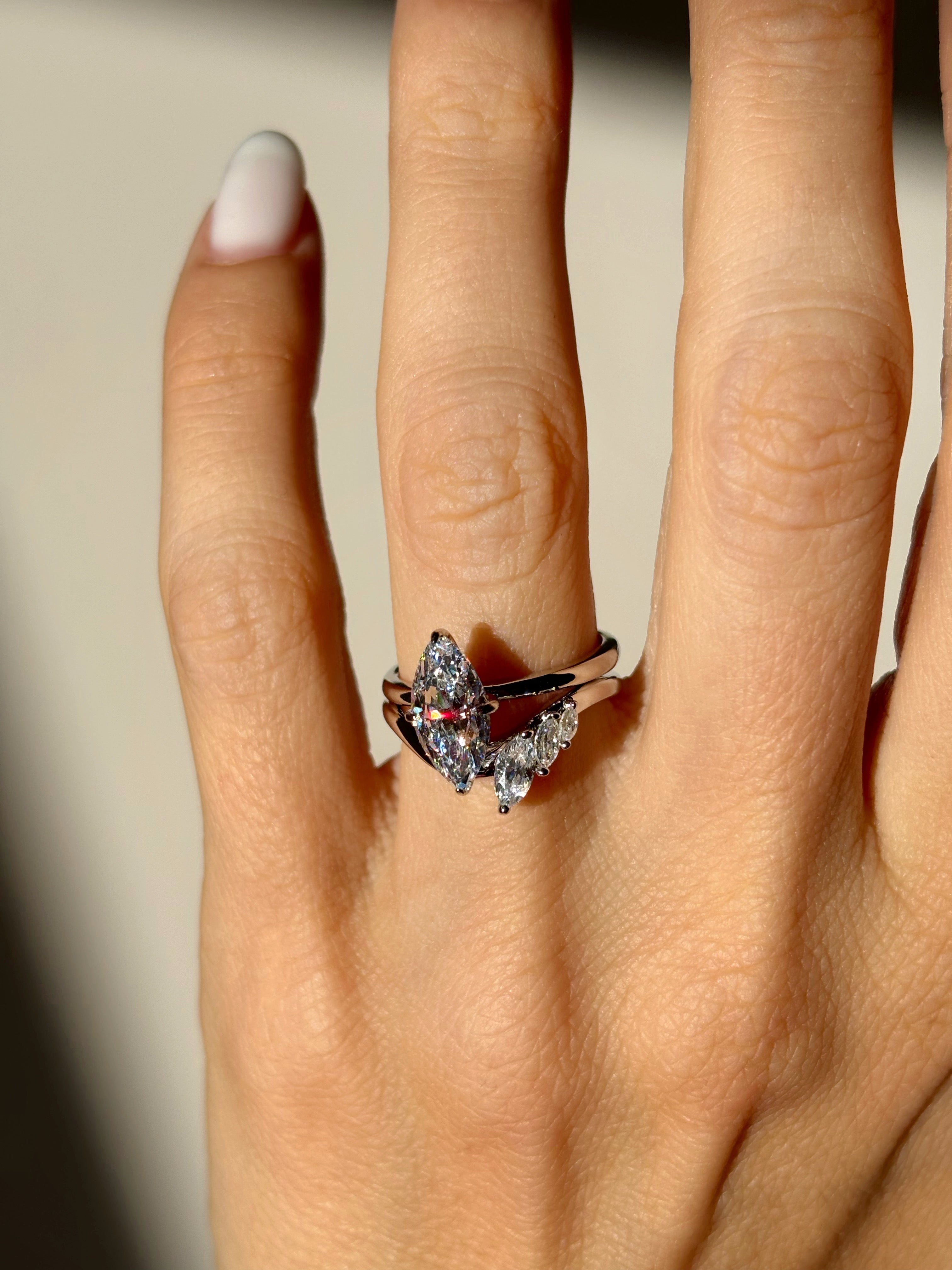 Marquise stone ring
