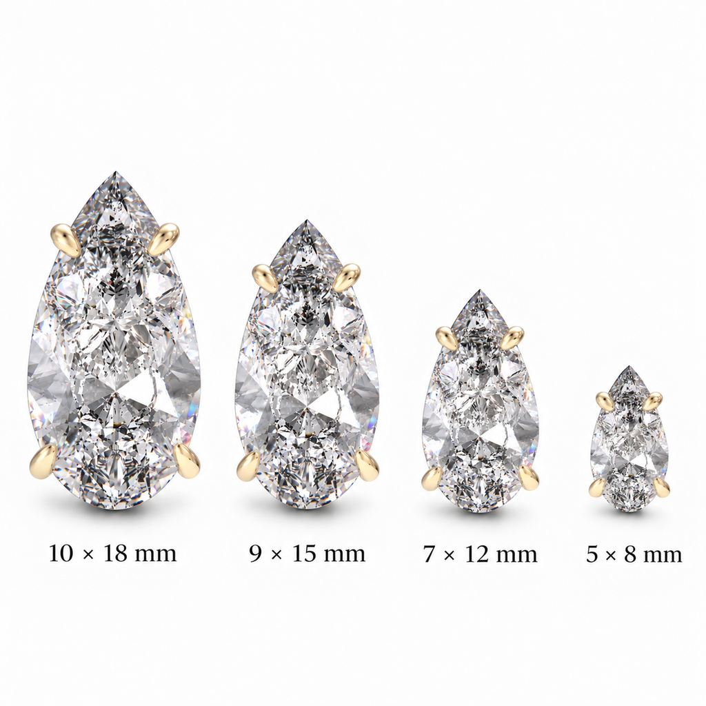 Pear stone earrings