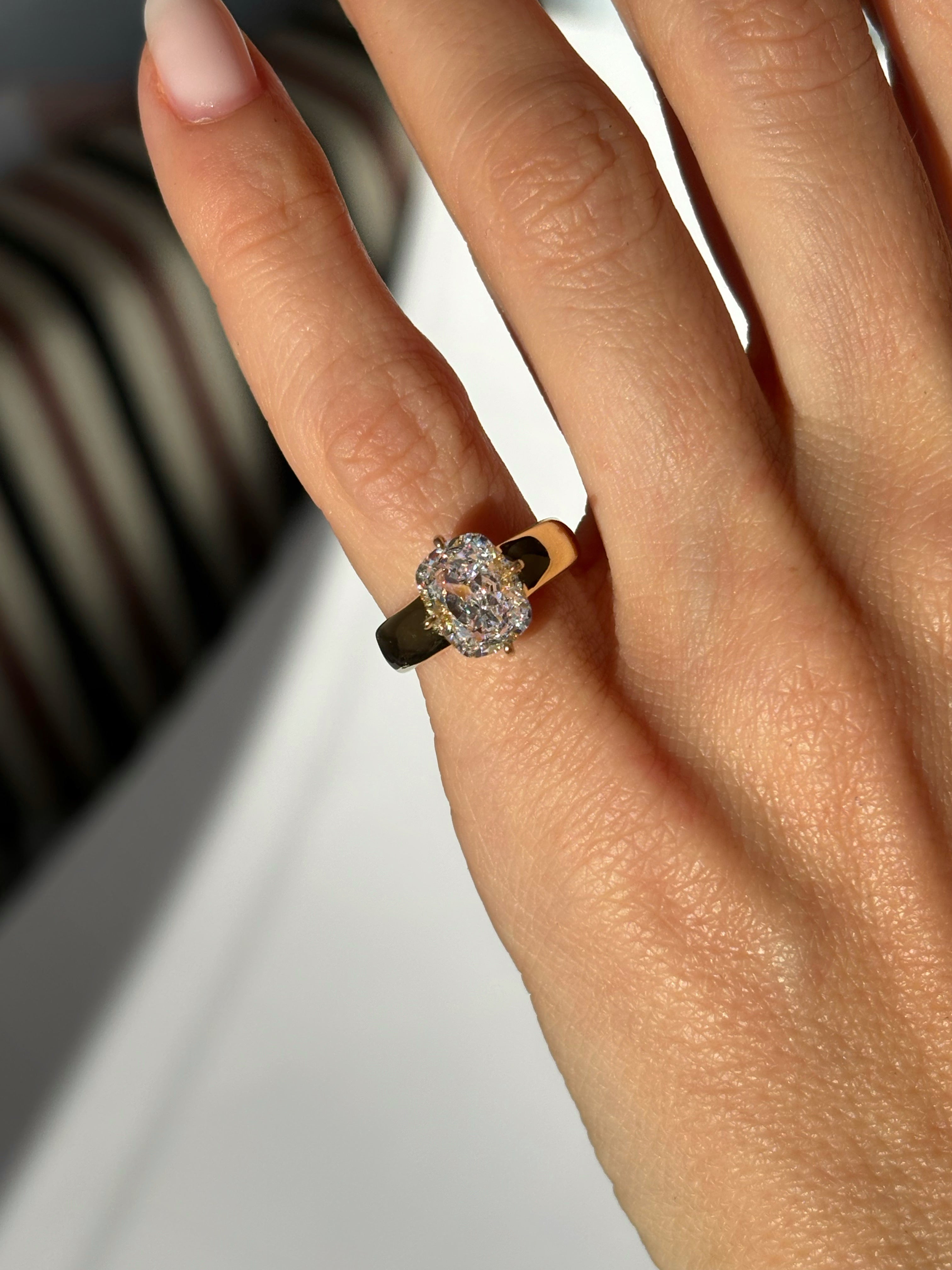 Chunky Cushion stone ring