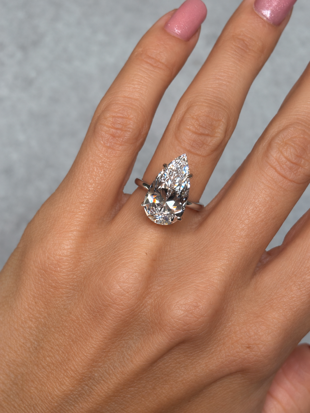 Big Pear stone ring