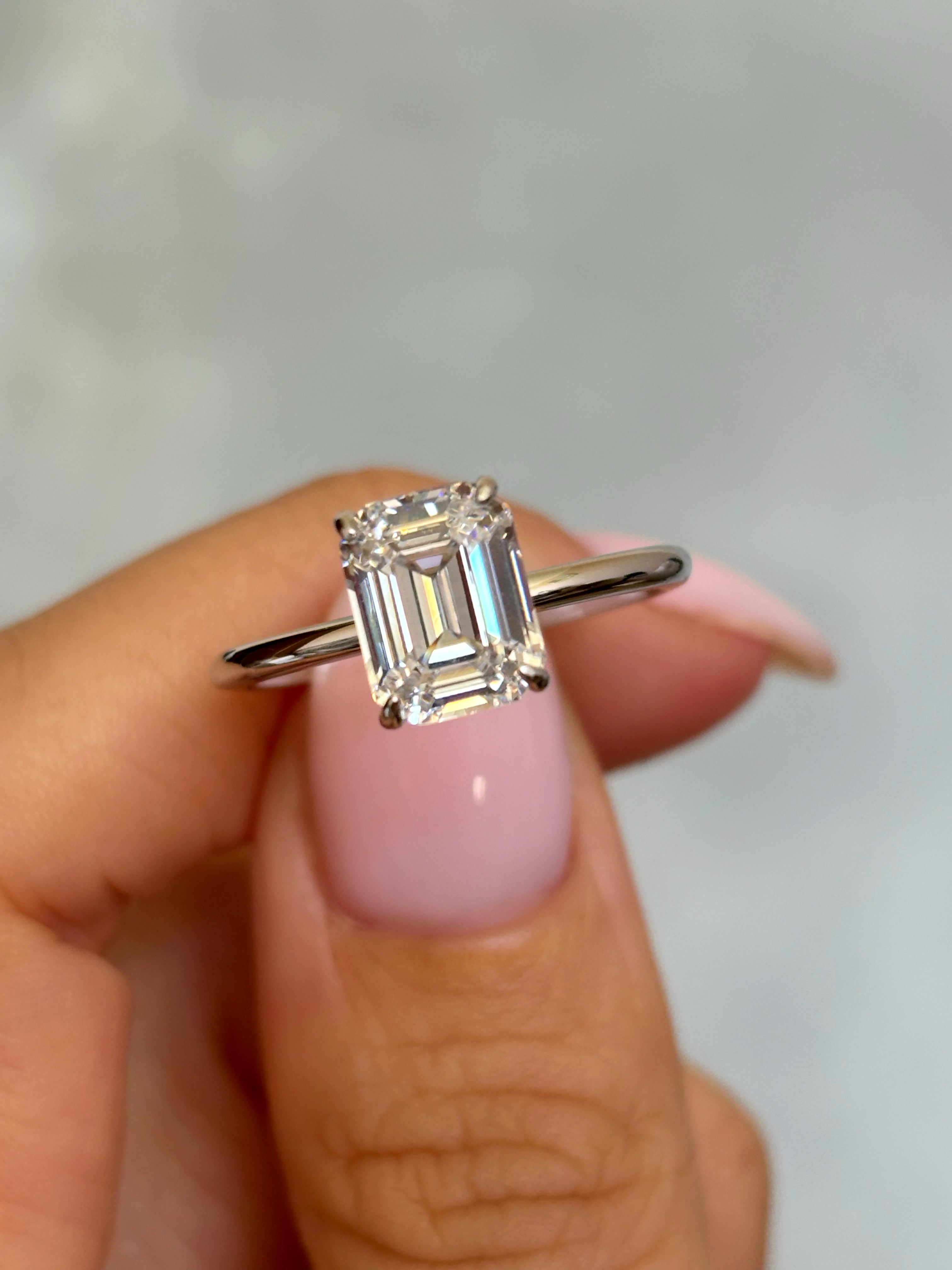 Emerald-Cut stone ring