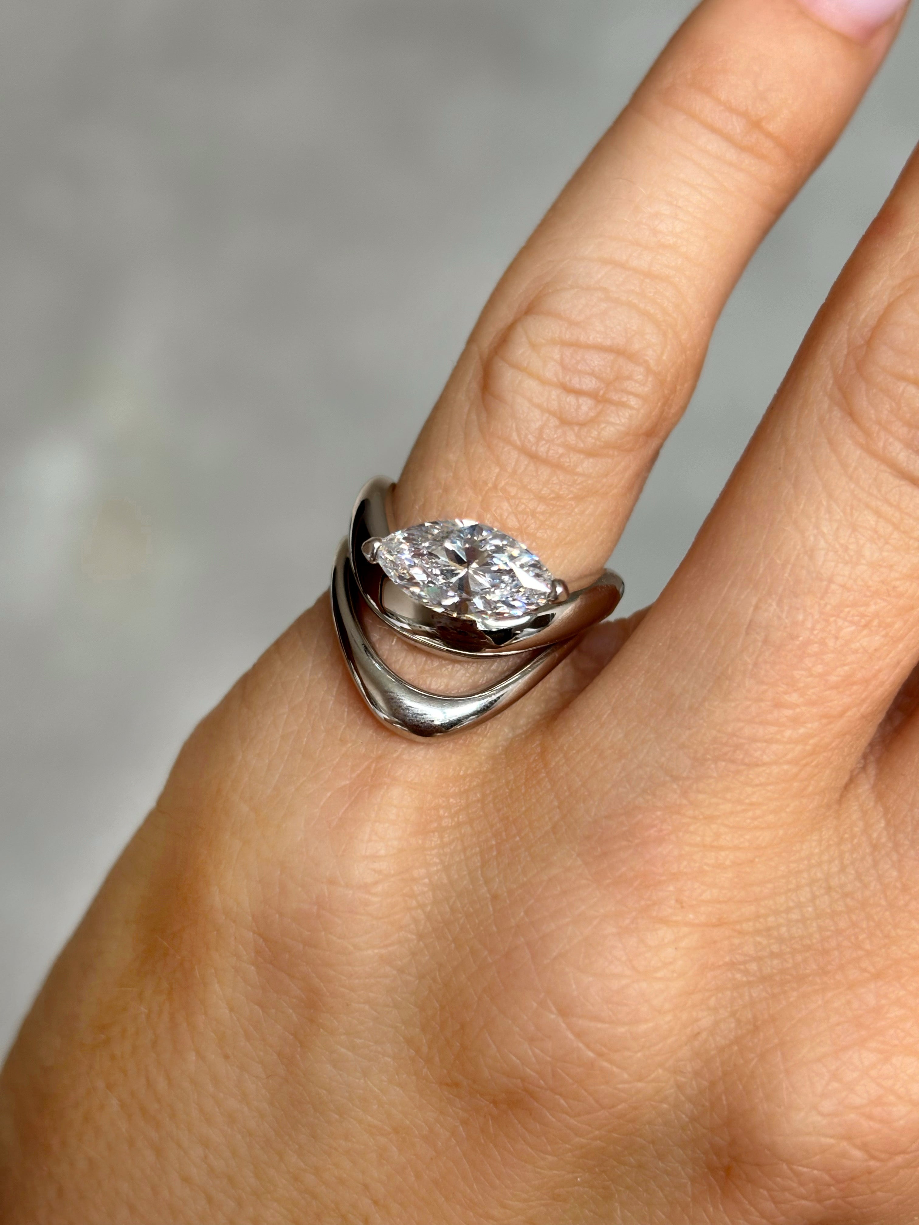 Chunky Marquise ring