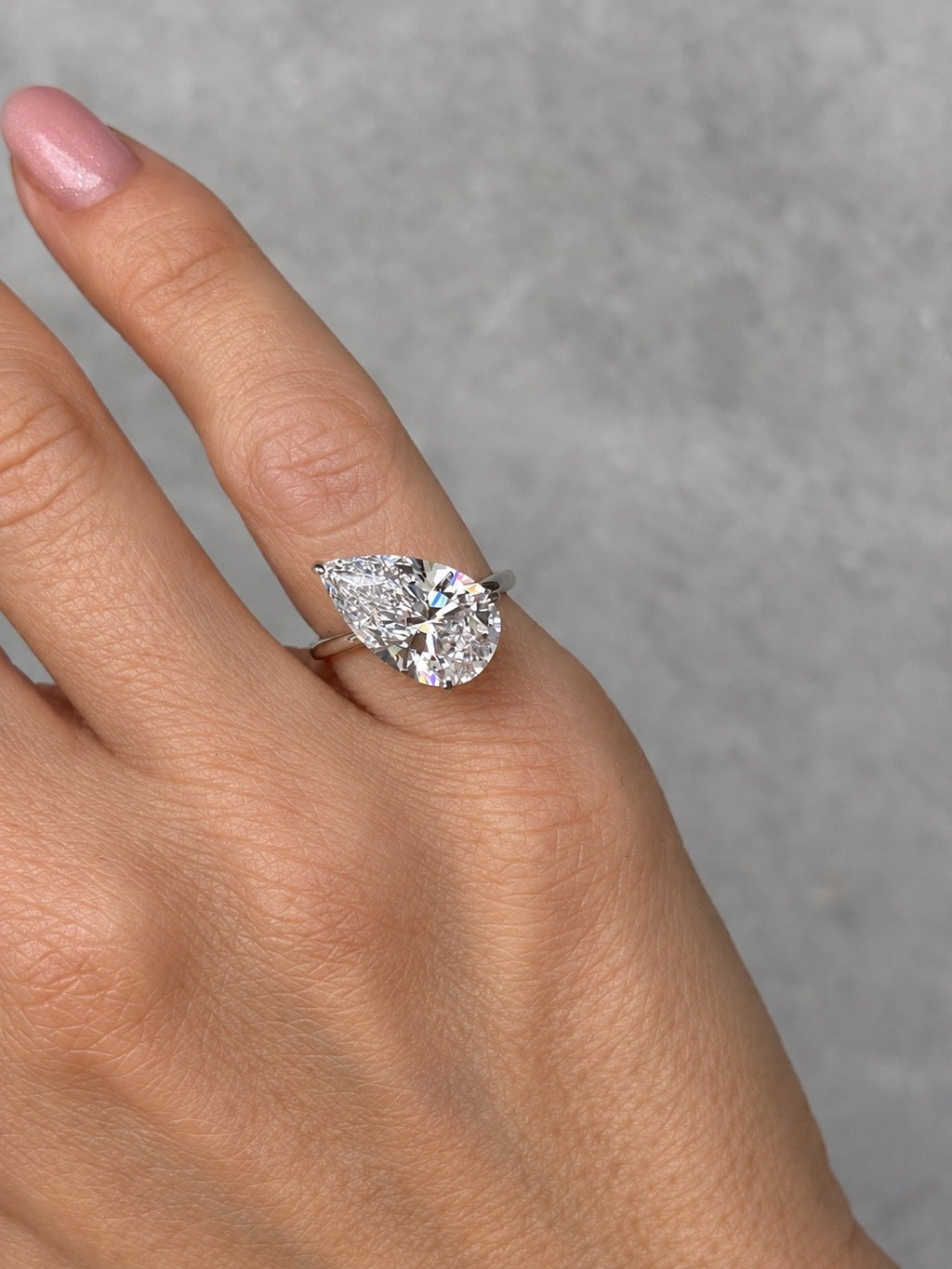 Tilted Pear ring