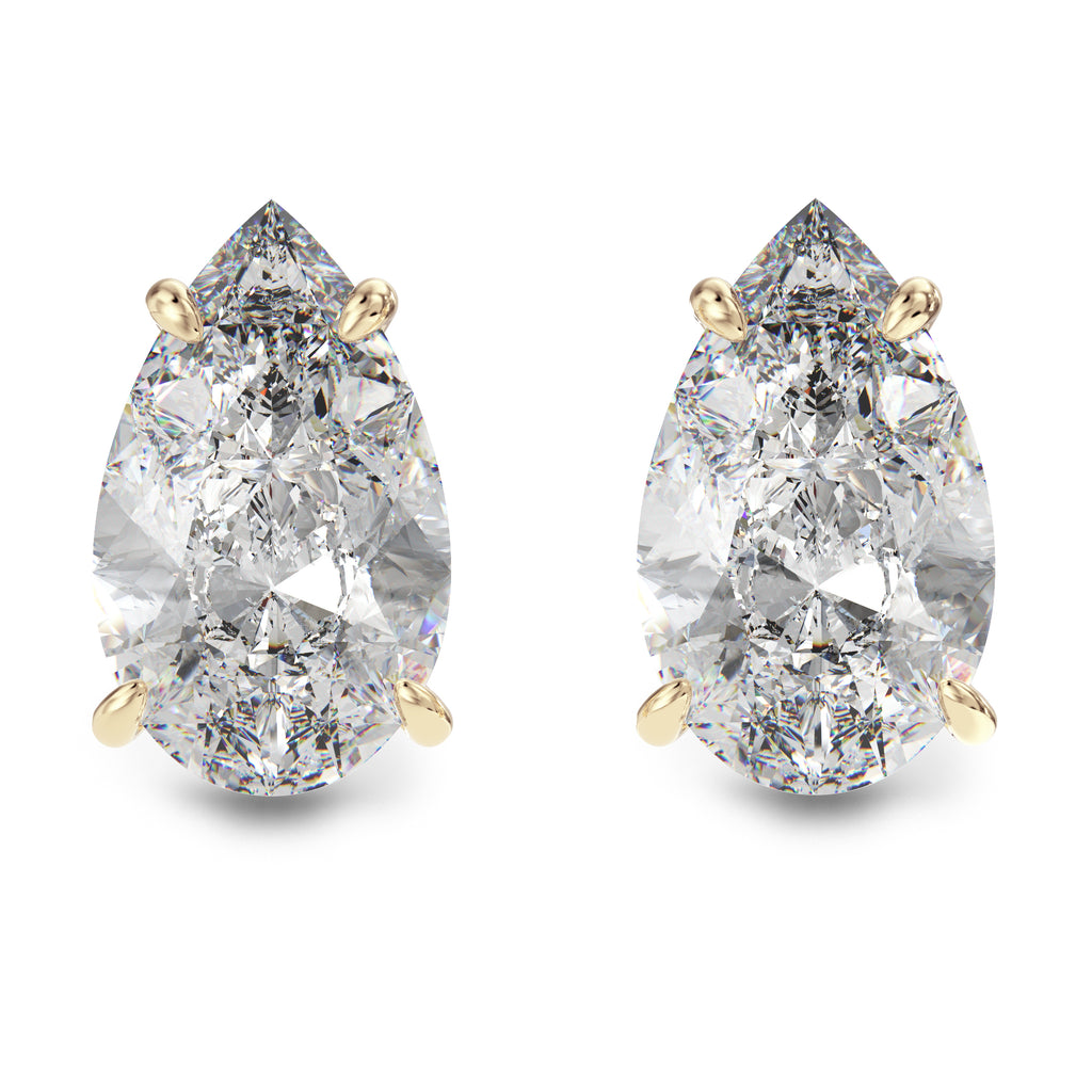 Pear stone earrings
