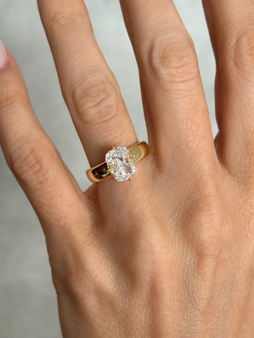 Chunky Cushion stone ring