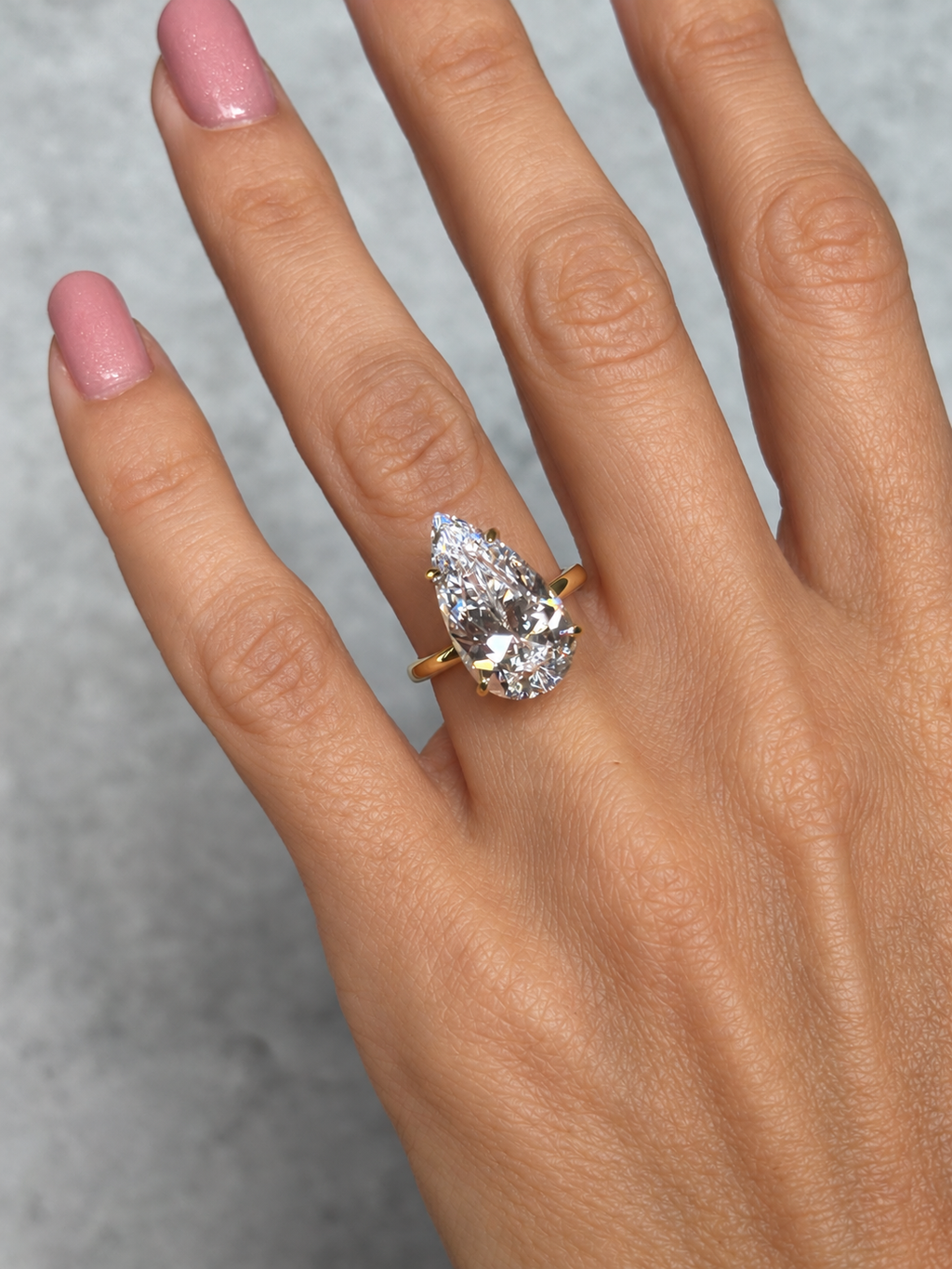 Big Pear stone ring