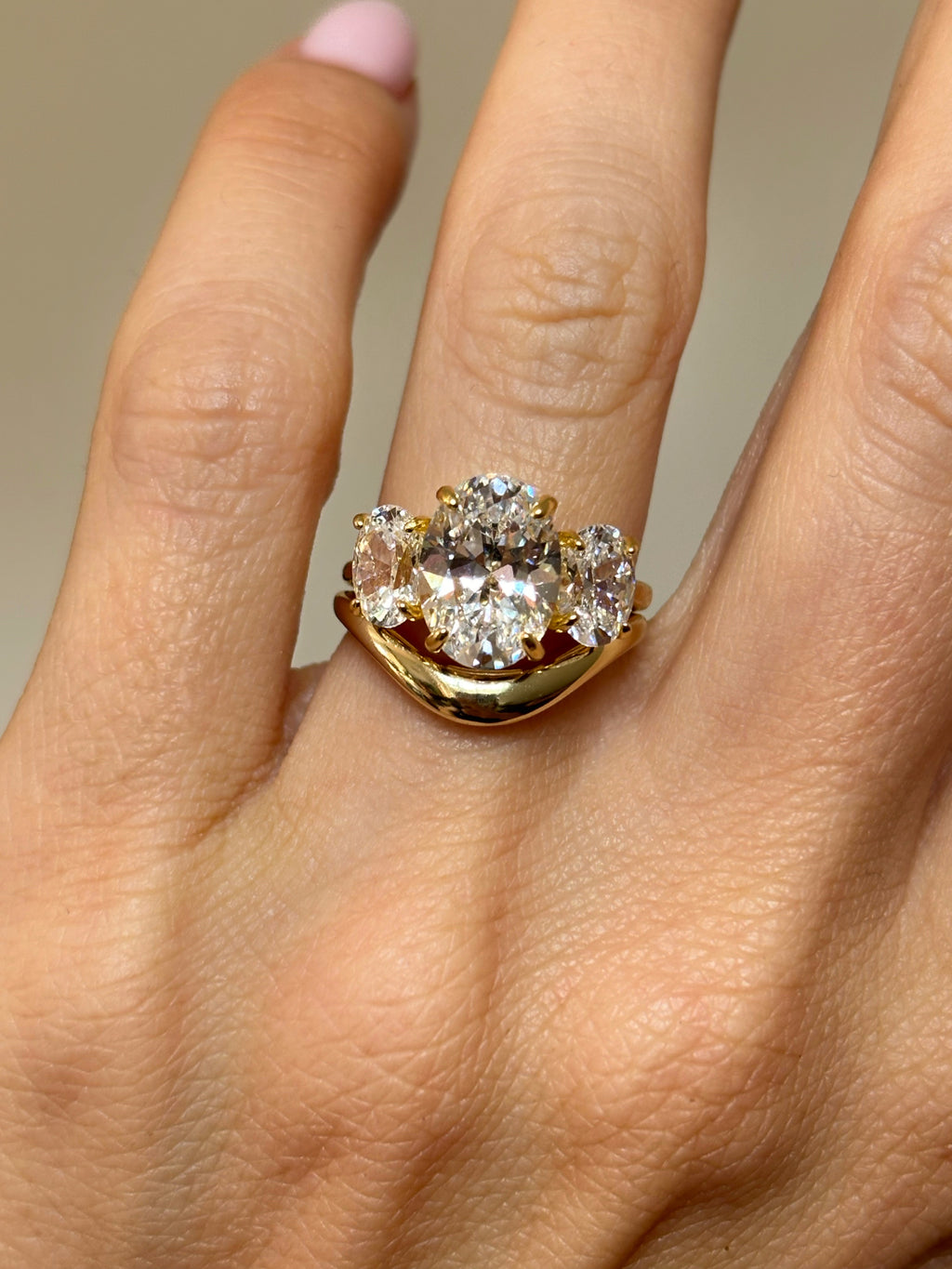 Triple stone ring