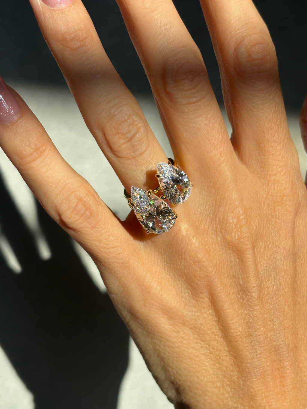 Big Pear stone ring