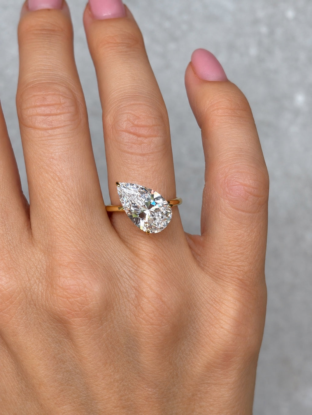 Tilted Pear ring