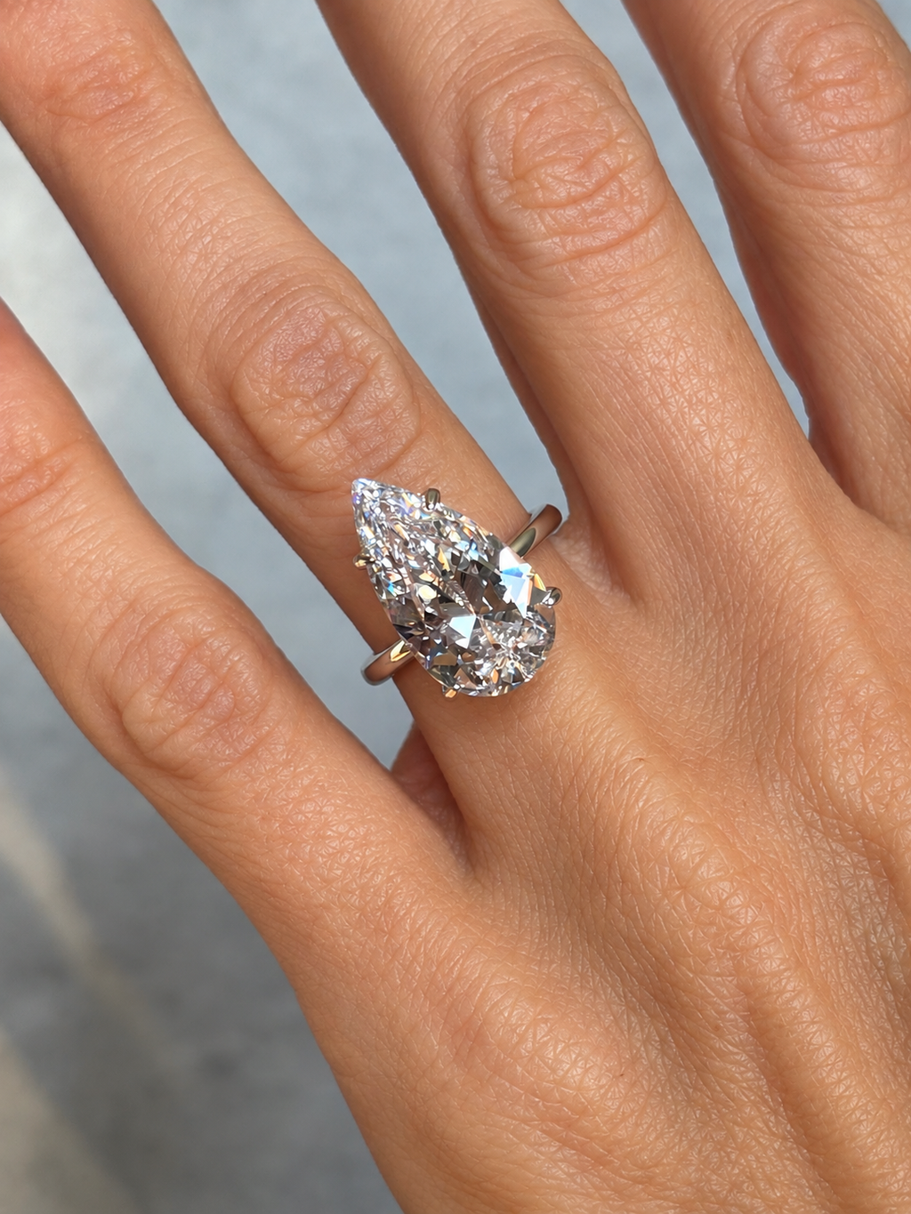 Big Pear stone ring