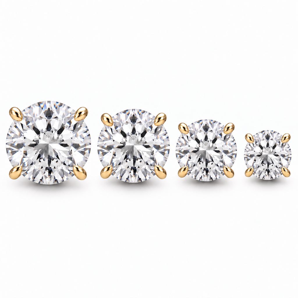 Round stone rarrings