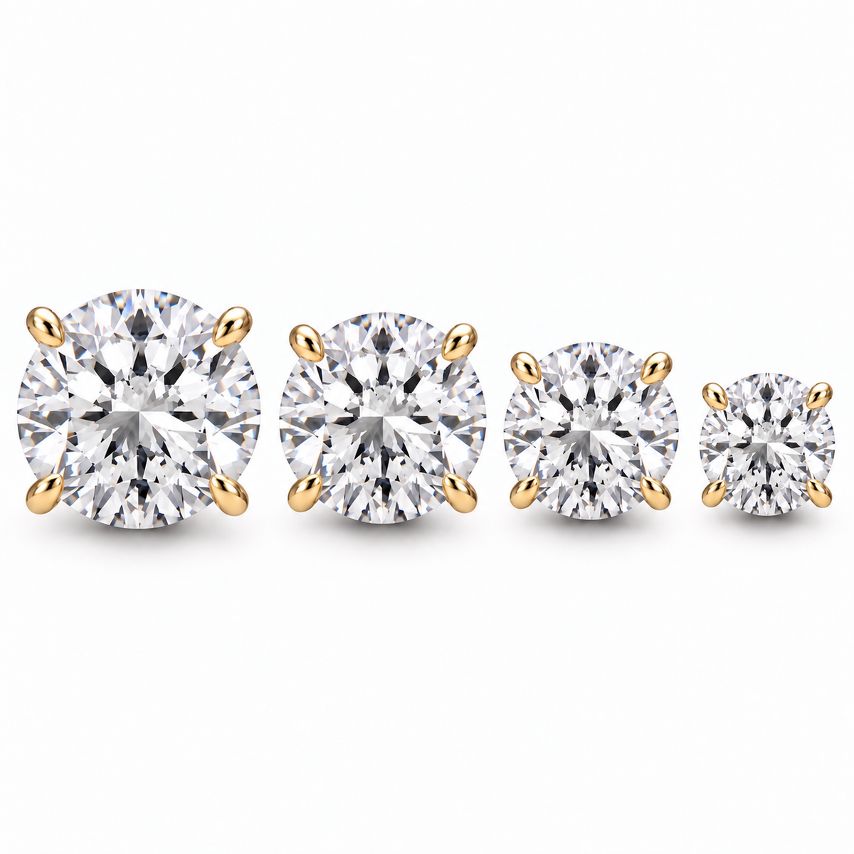 Round stone rarrings