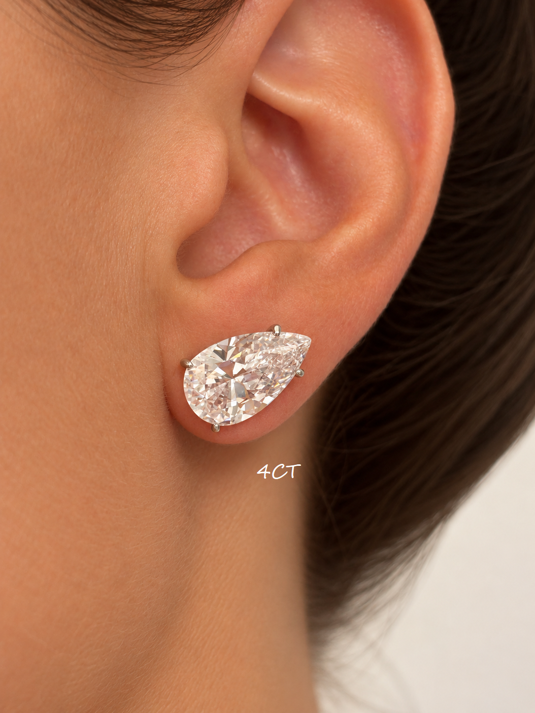 Pear stone earrings