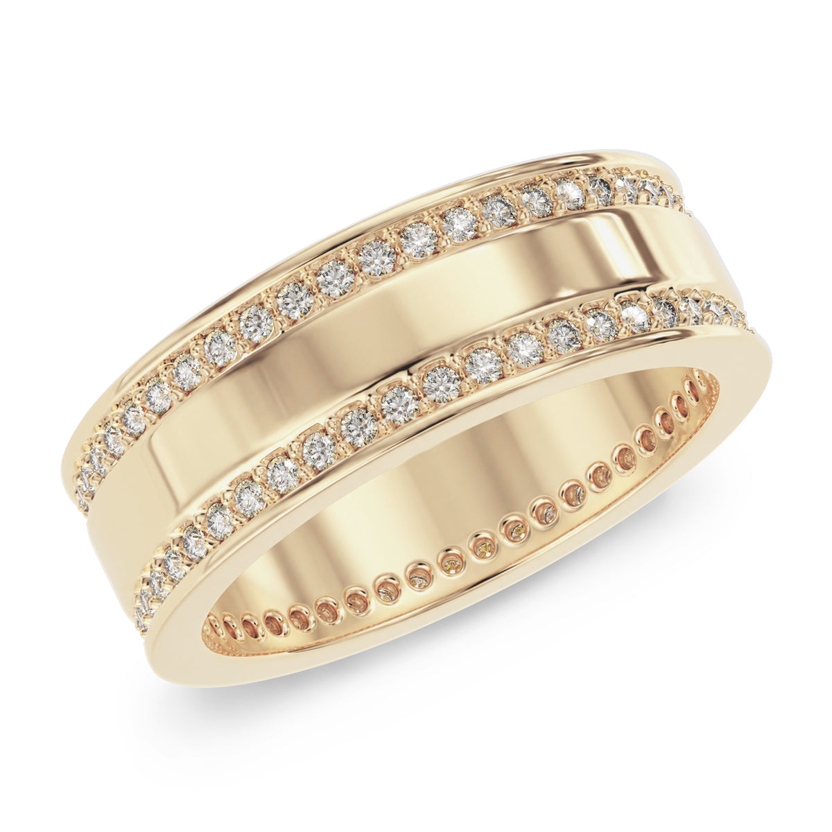 Double Pave Classic flat band