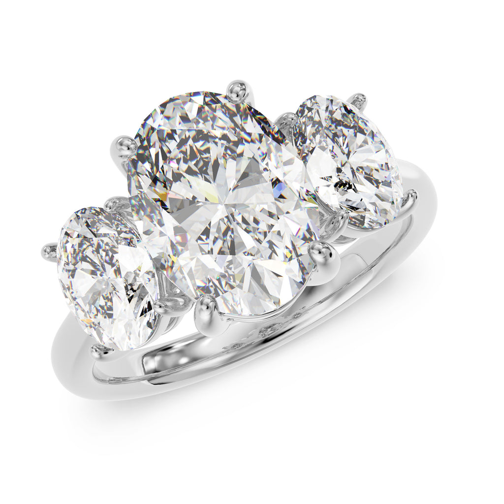Triple stone ring