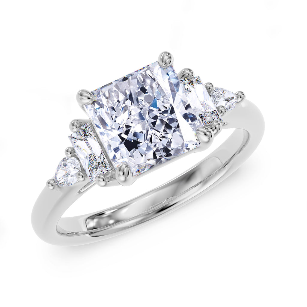 Square stone ring